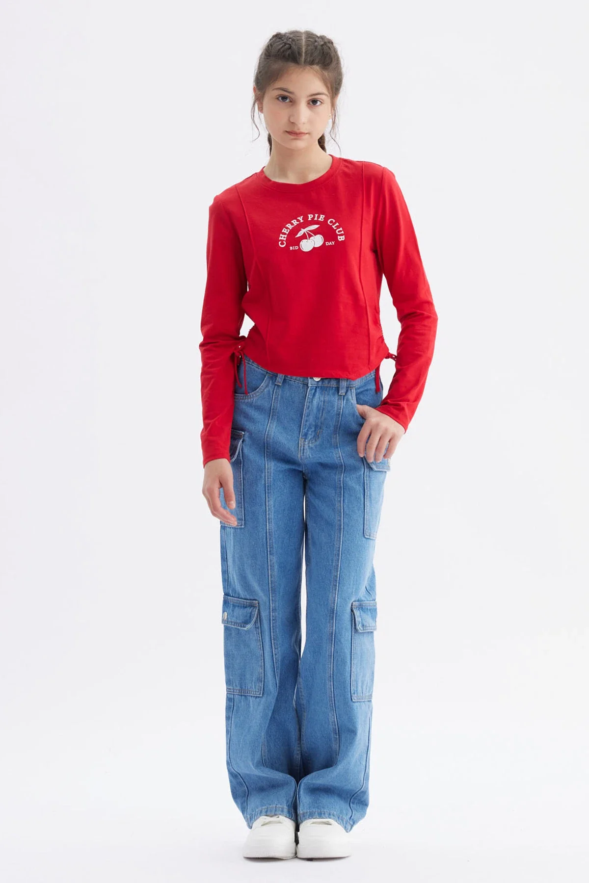 Polera Niña Slim Rojo - Image 4