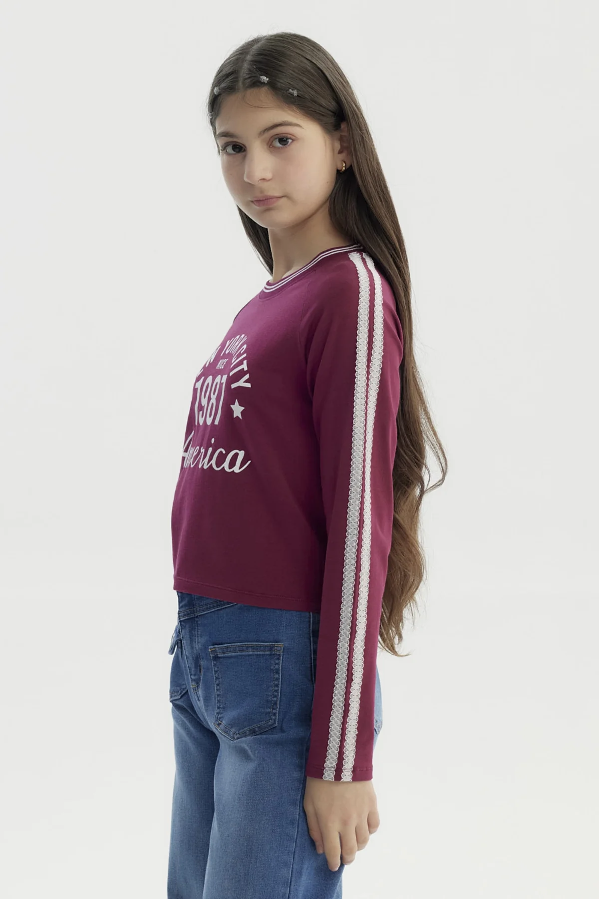 Polera Niña Slim Rojo - Image 2