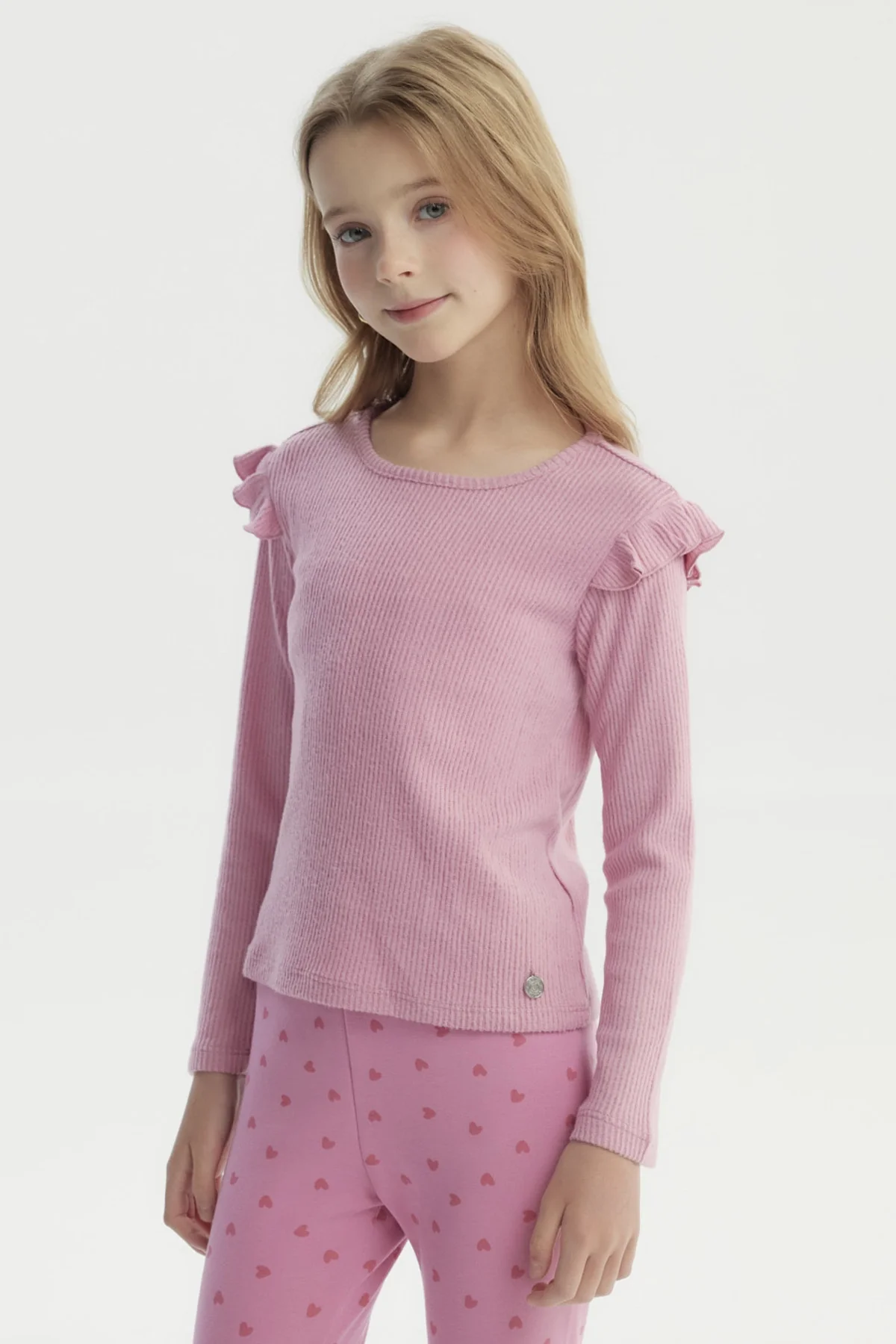 Polera Niña Slim Rosado - Image 2