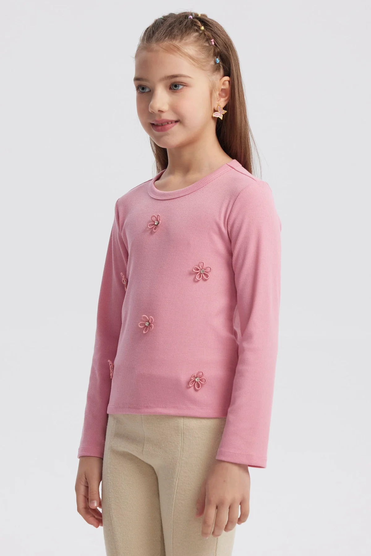 Polera Niña Slim Rosado - Image 2
