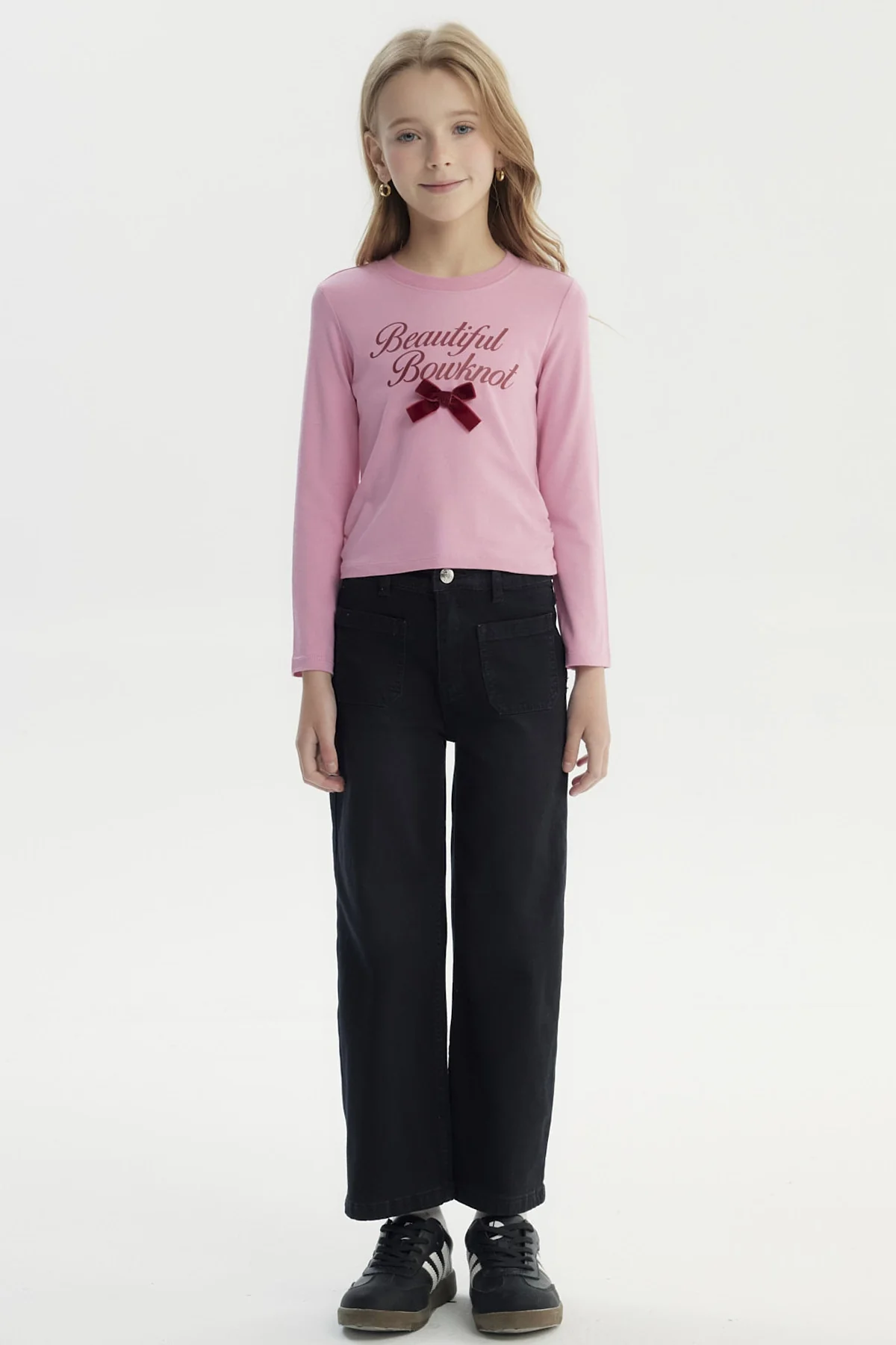 Polera Niña Slim Rosado - Image 4