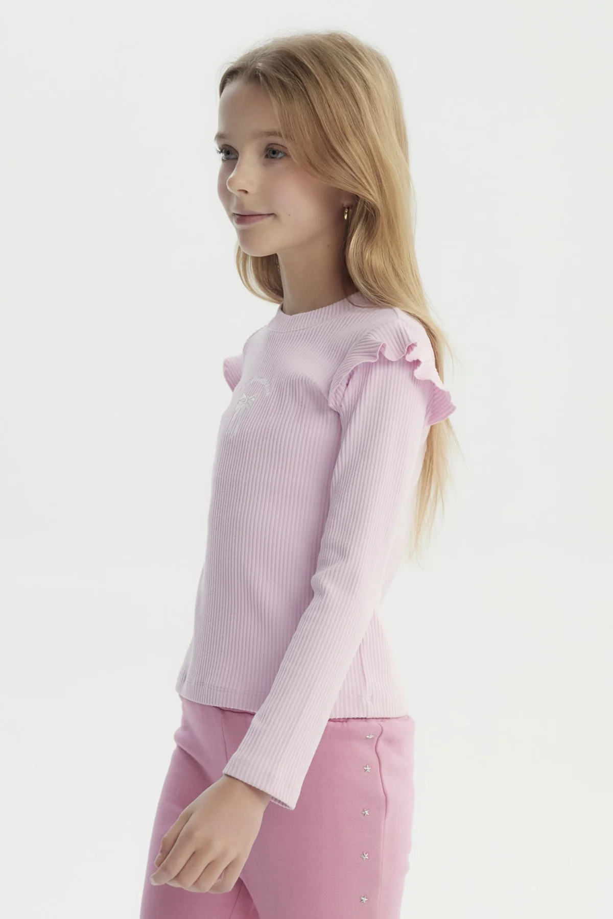 Polera Niña Slim Rosado - Image 2