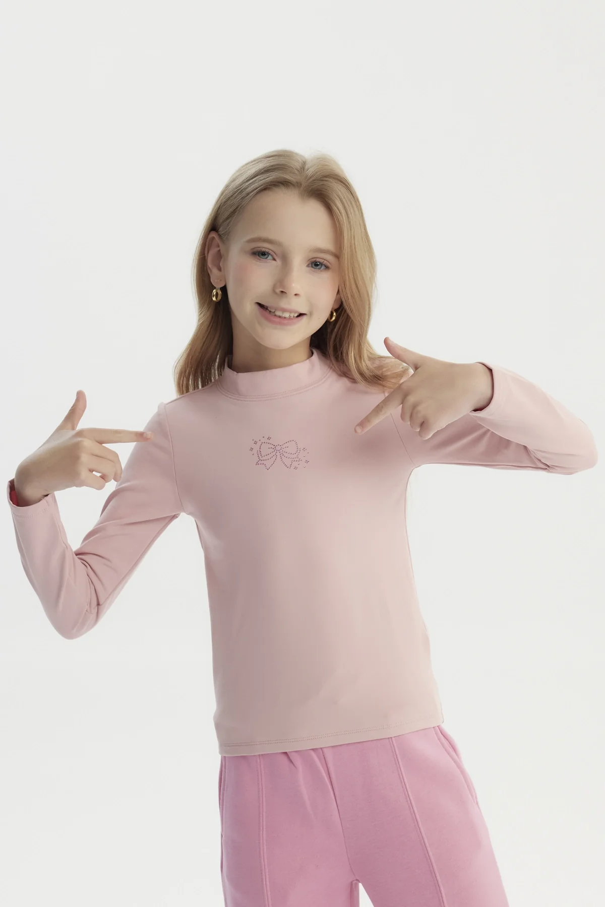 Polera Niña Slim Rosado - Image 2