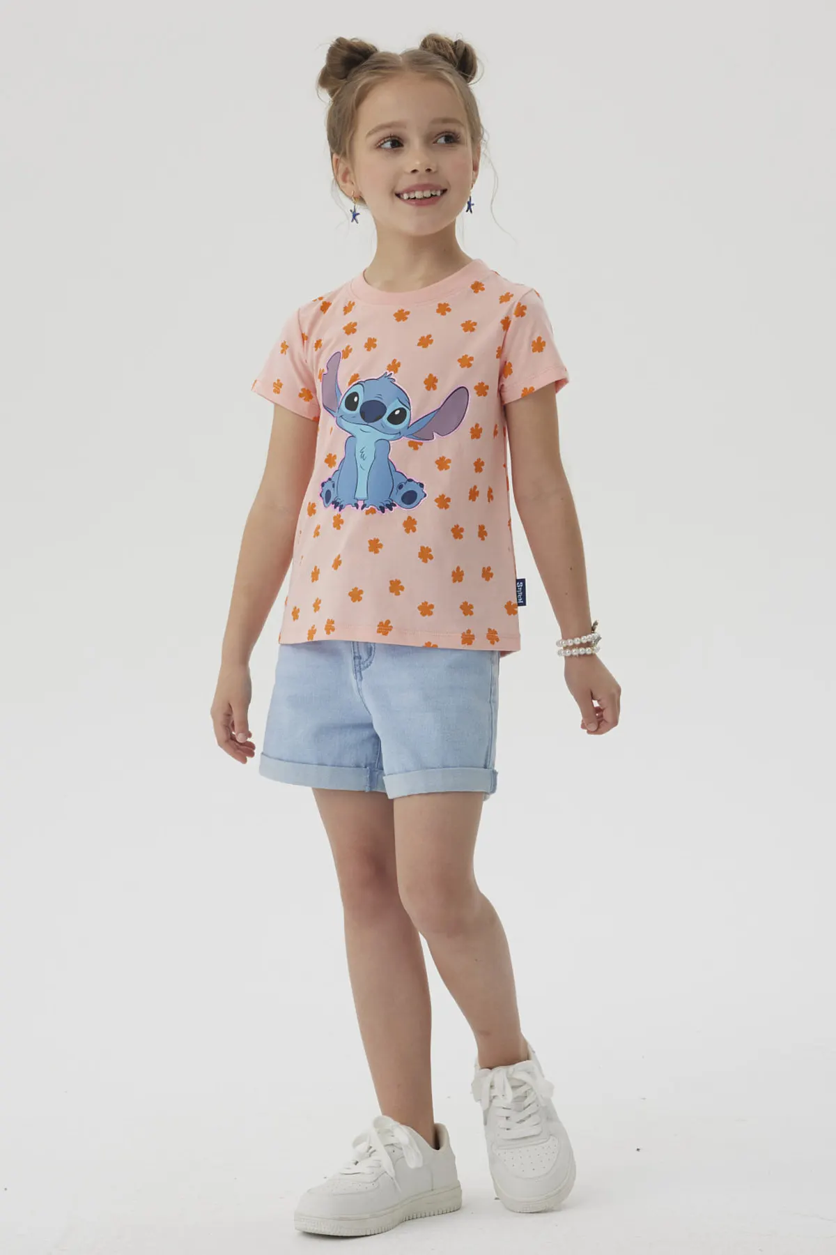 Polera Niña Stitch Turquesa - Image 4