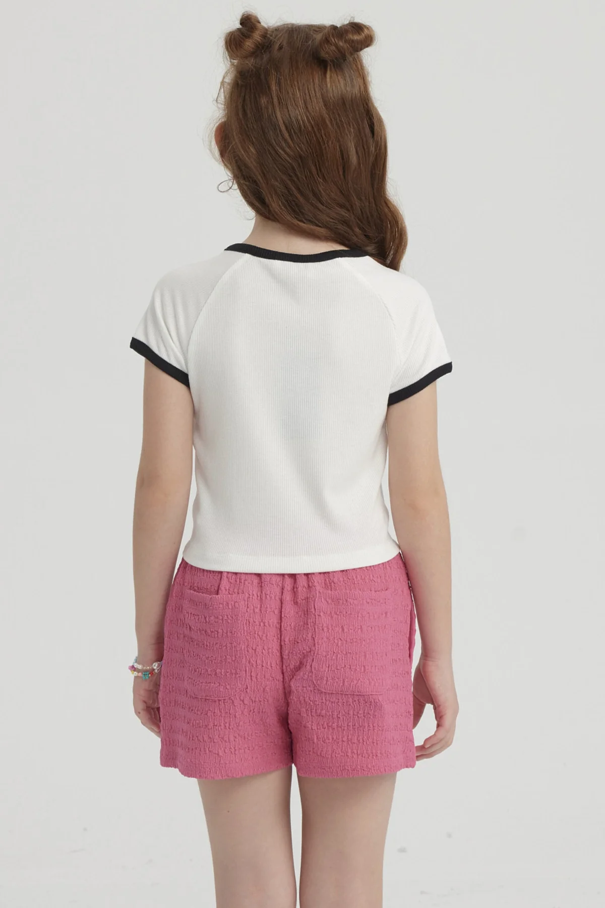 Polera Niña Summer Contraste Crudo - Image 3