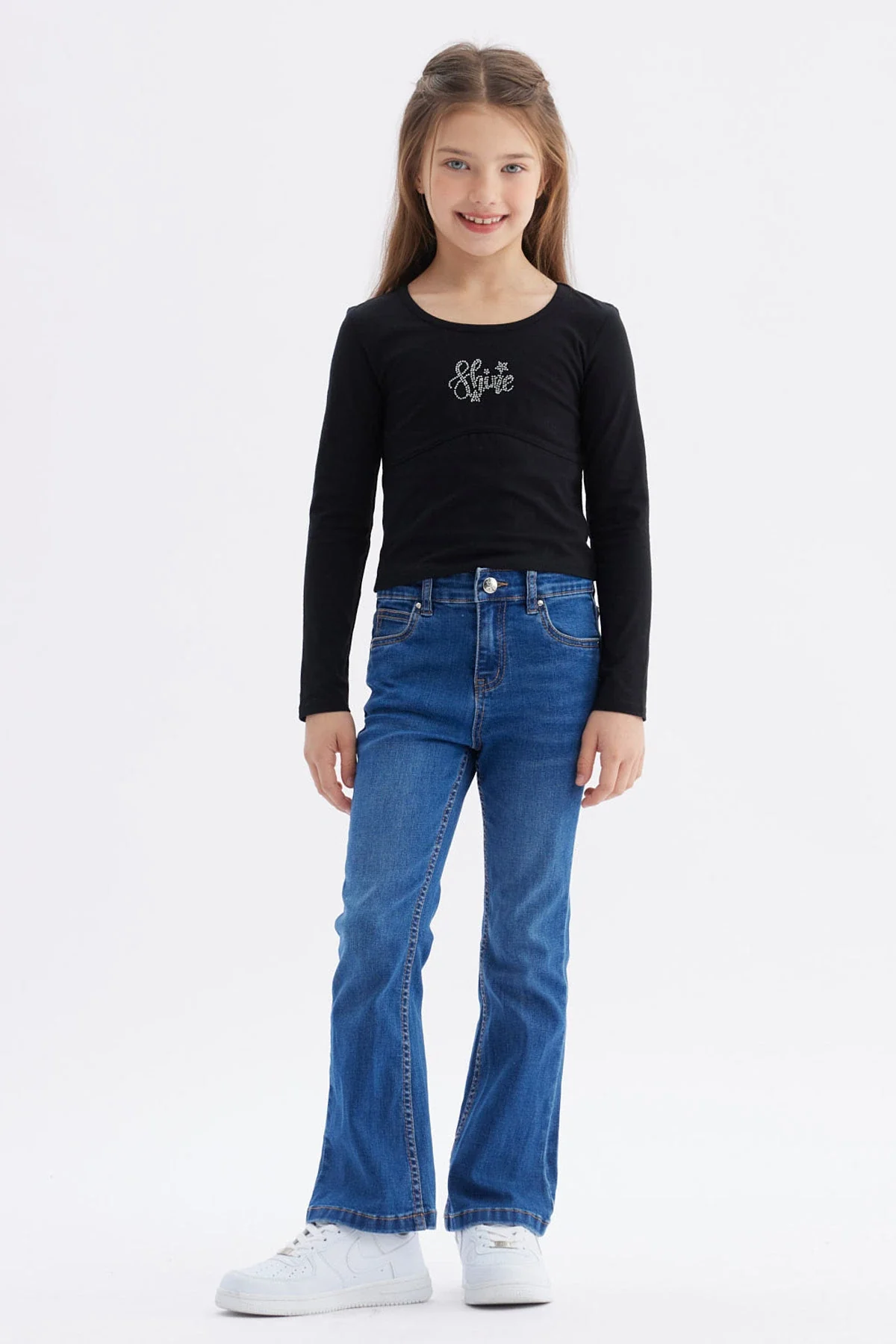 Polera Niña Teen Print Negro - Image 4