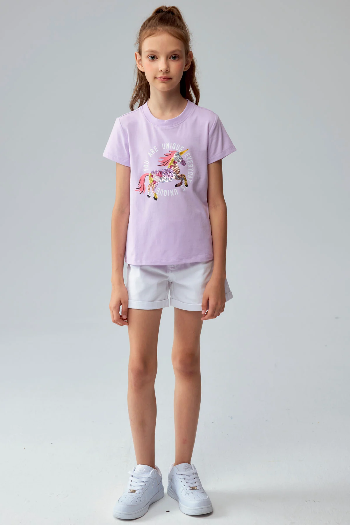 Polera Niña Textura Lila - Image 4