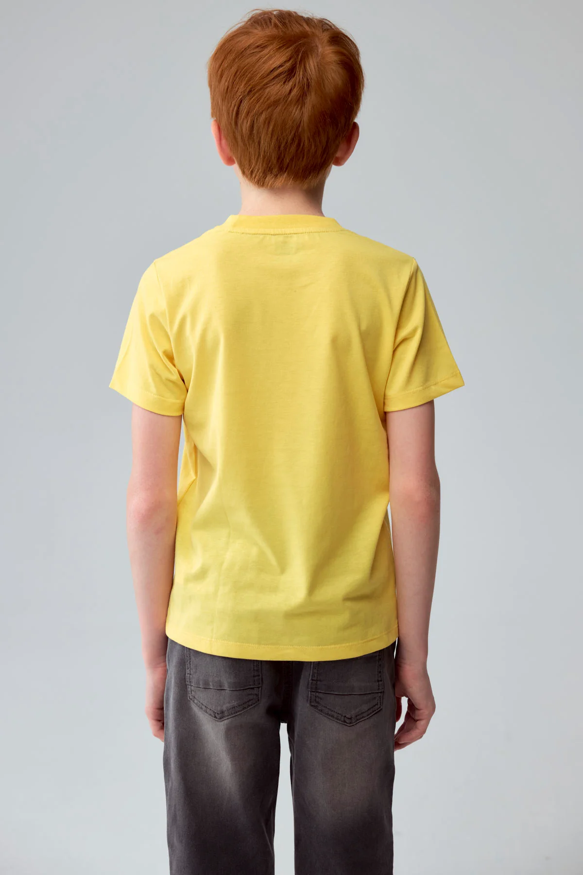 Polera Niño Básica Estampada Amarillo - Image 3