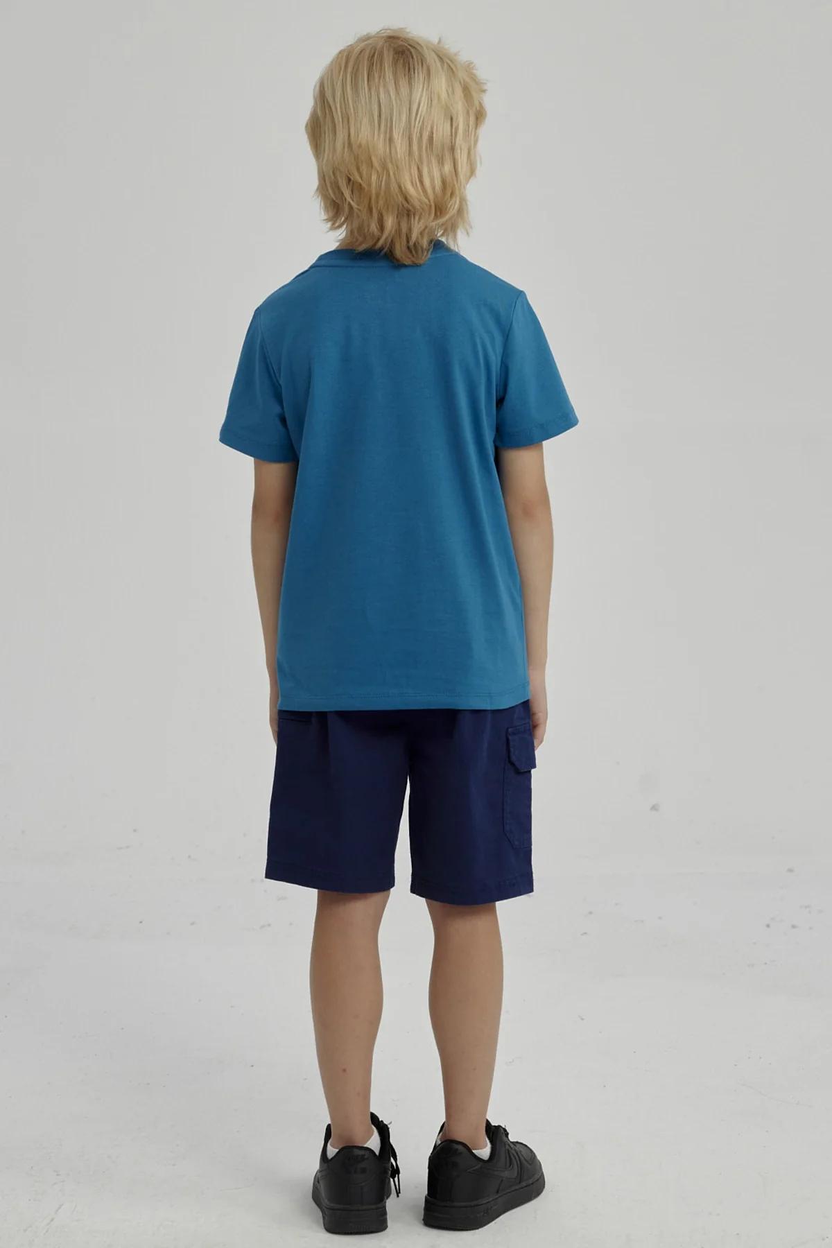 Polera Niño Básica Estampada Petroleo - Image 3
