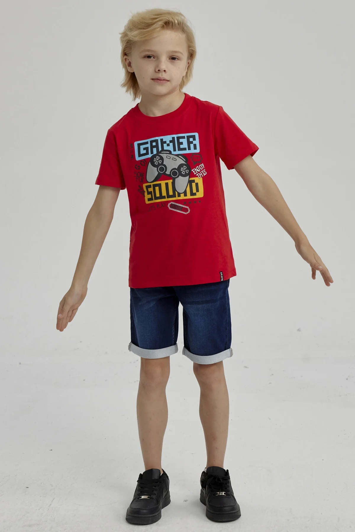 Polera Niño Básica Estampada Rojo - Image 4