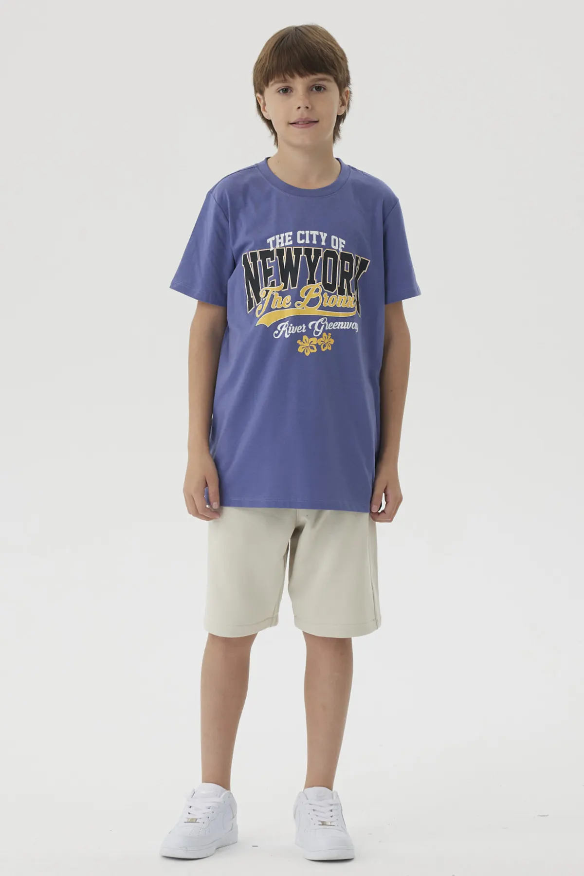 Polera Niño Básica Estampada Violeta - Image 4