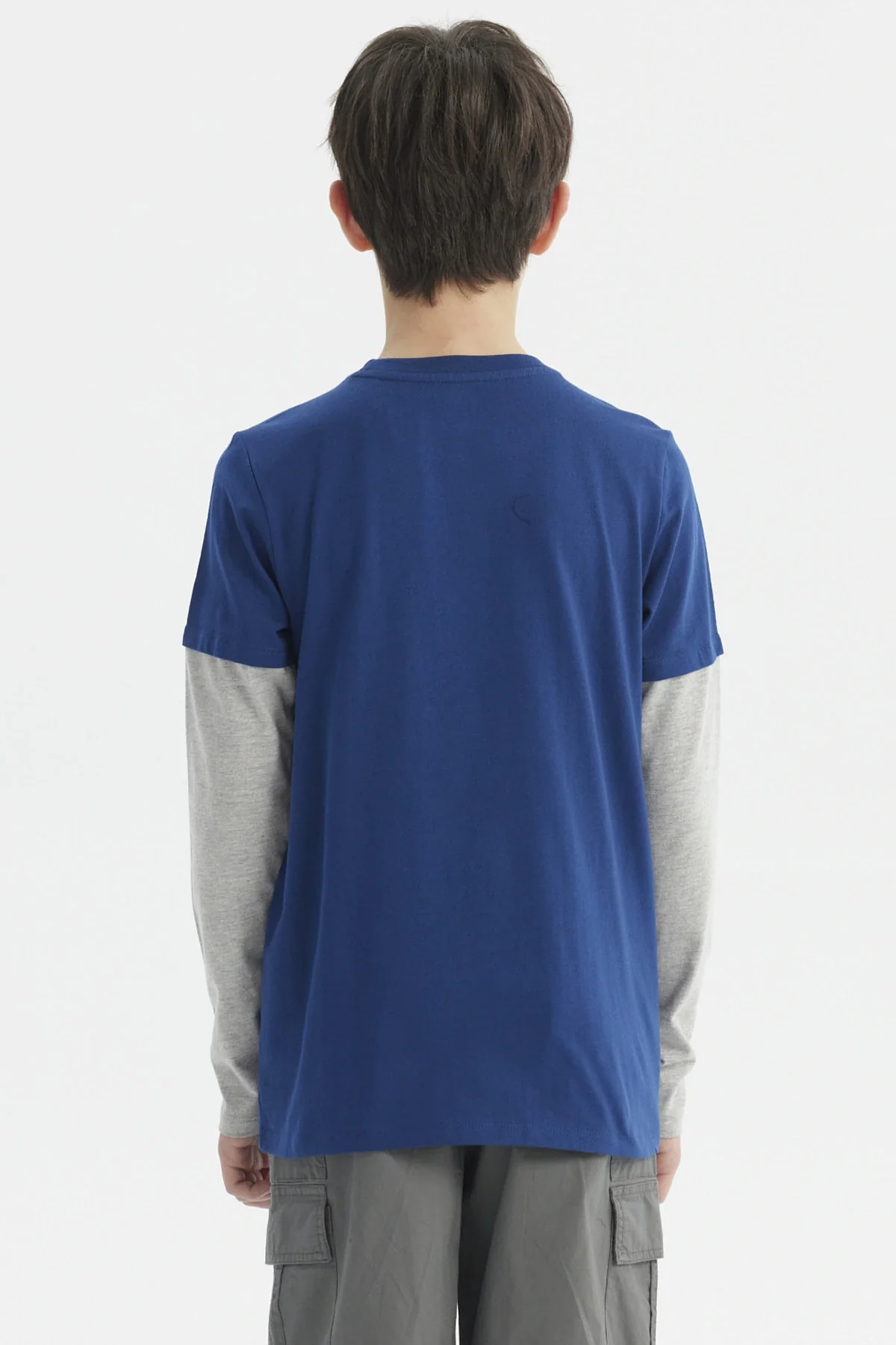 Polera Niño Básica Print Azul - Image 3