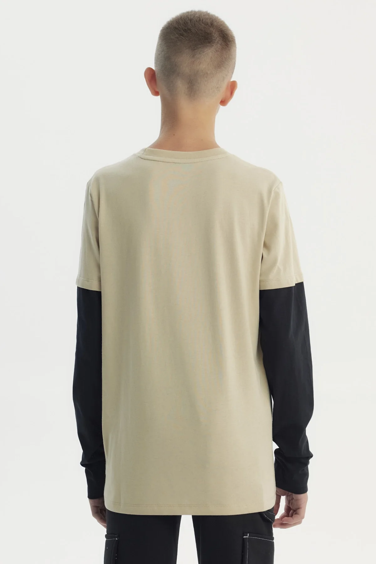 Polera Niño Básica Print Beige - Image 3