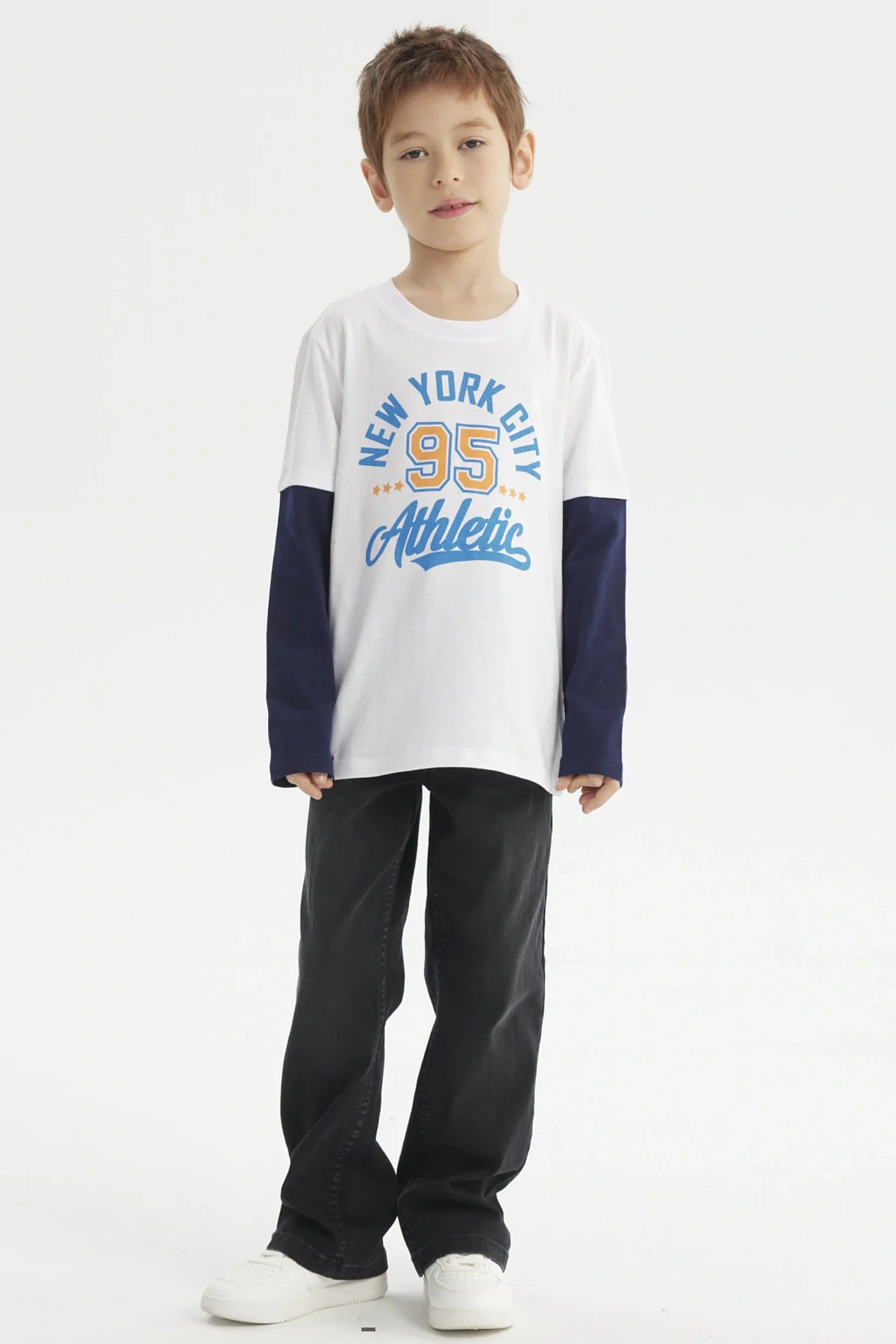 Polera Niño Básica Print Blanco - Image 4