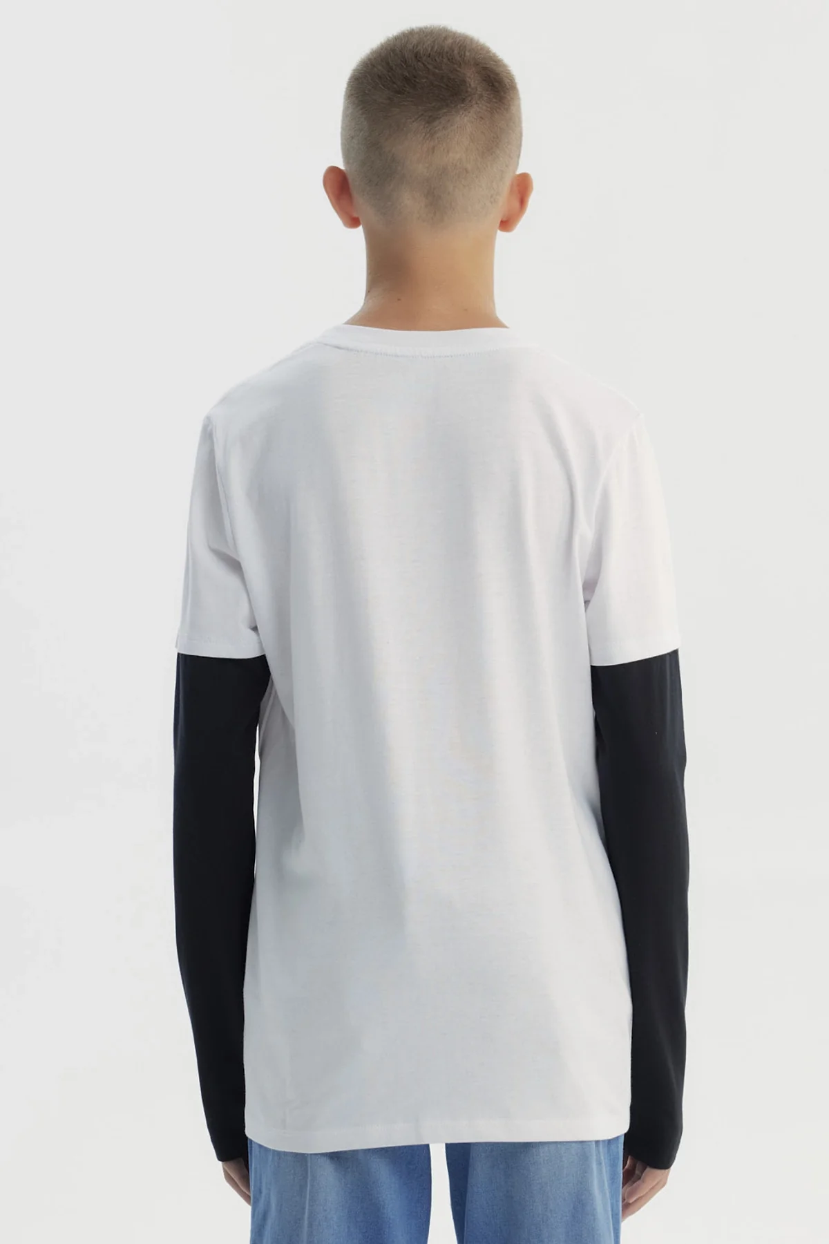 Polera Niño Básica Print Blanco - Image 3