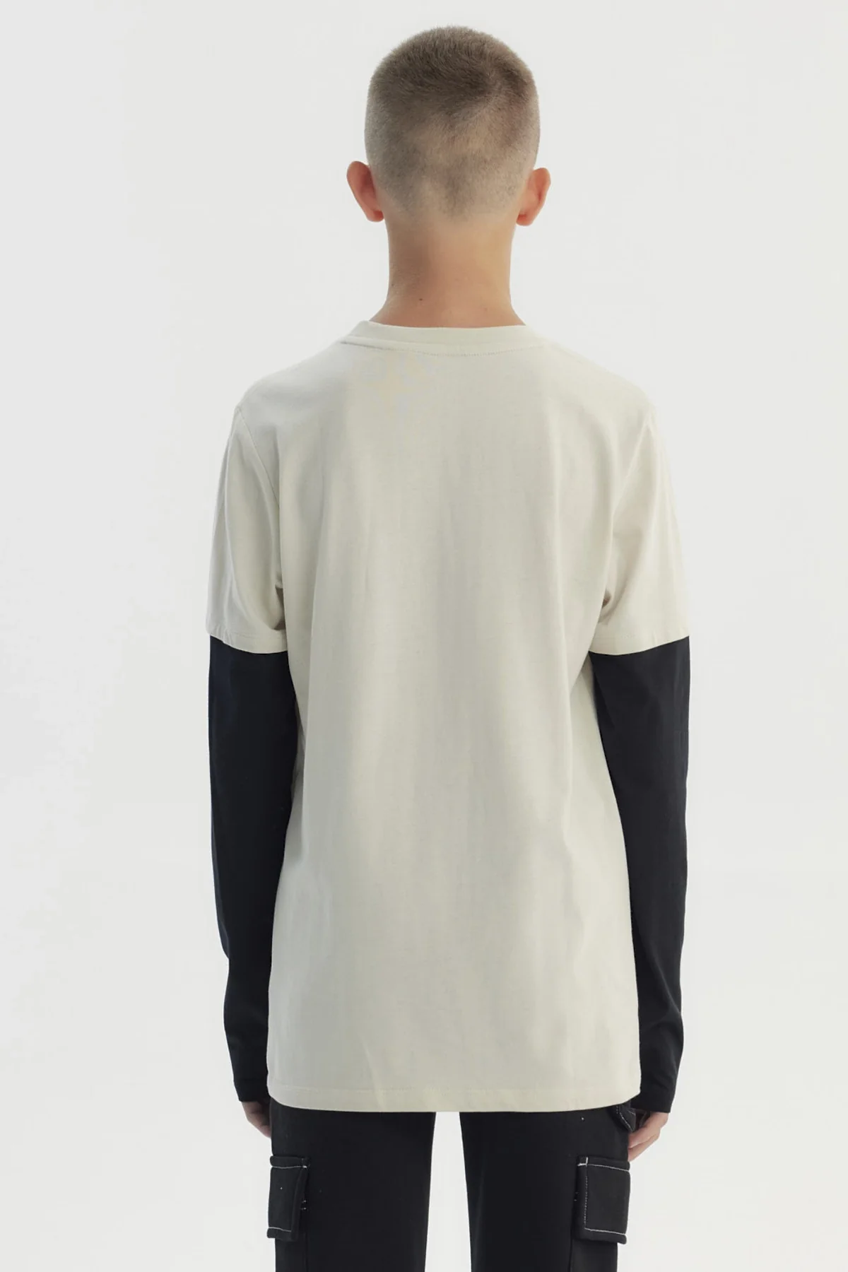 Polera Niño Básica Print Crudo - Image 3