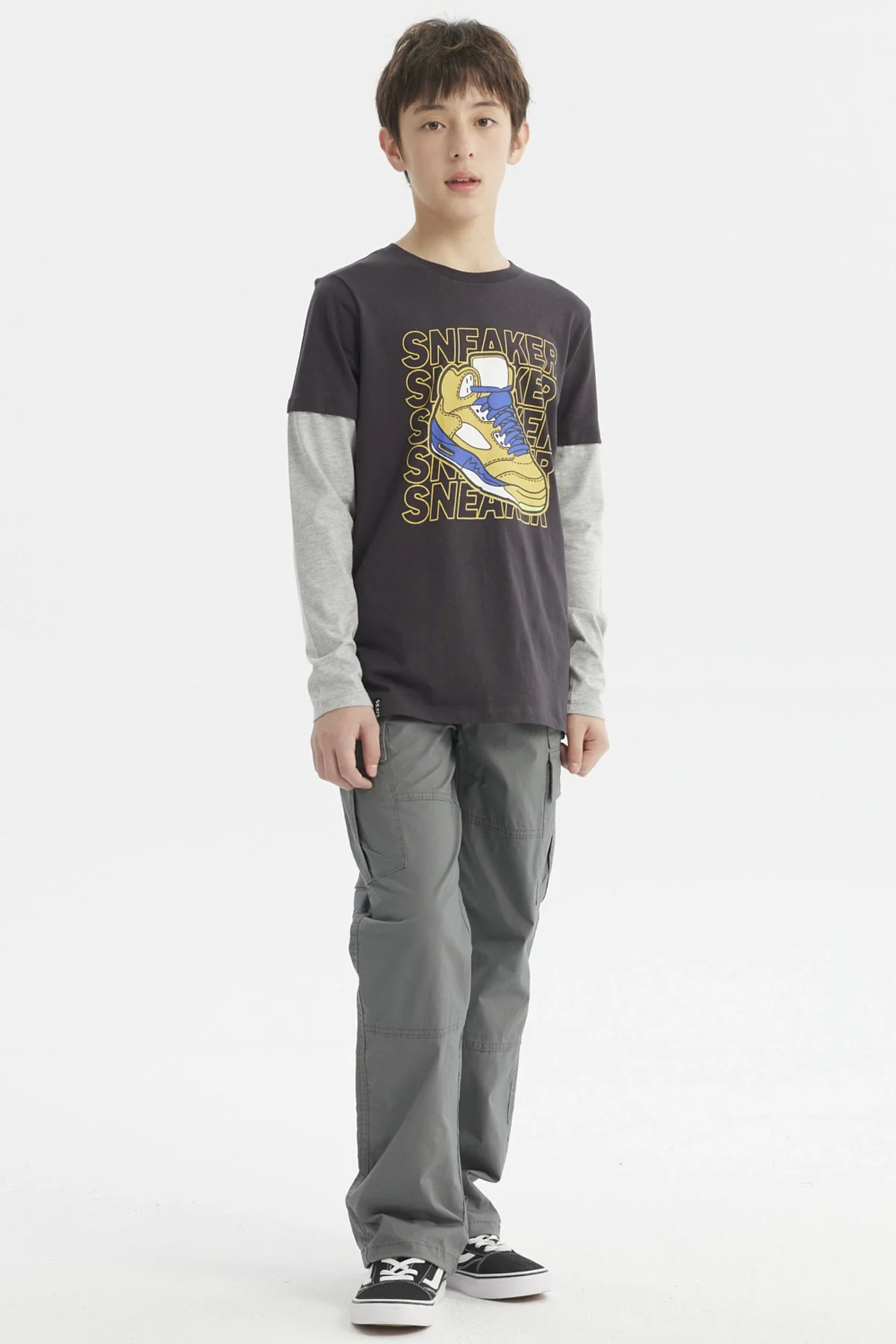 Polera Niño Básica Print Marengo - Image 4