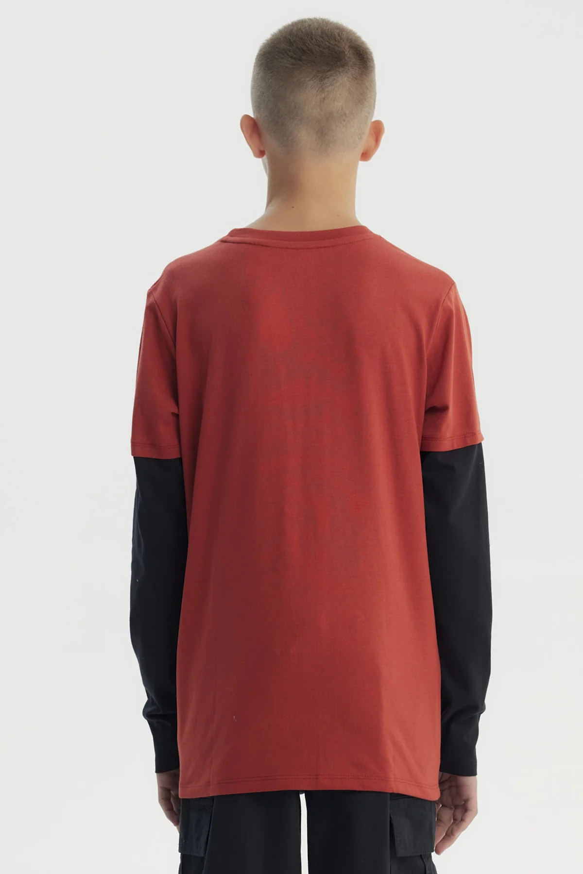 Polera Niño Básica Print Ocre - Image 3