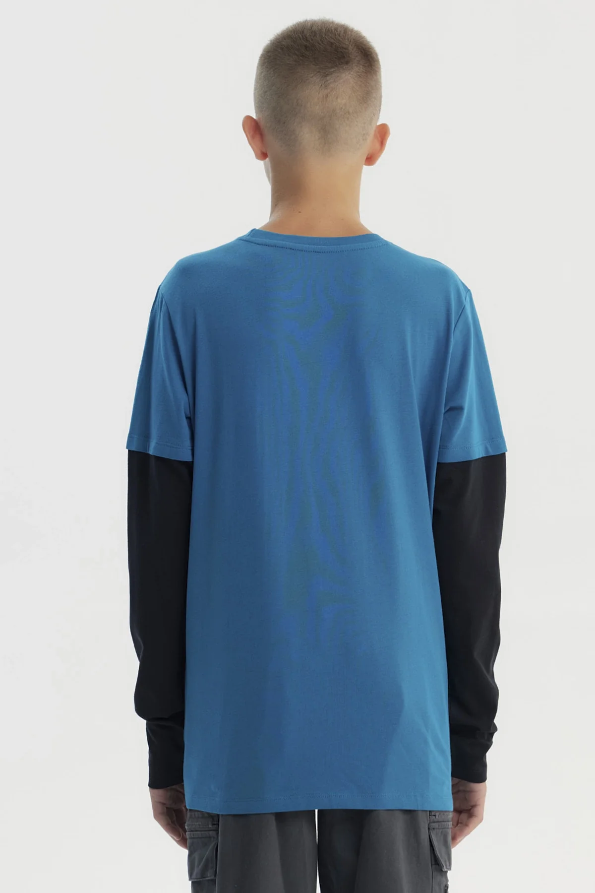 Polera Niño Básica Print Petroleo - Image 3