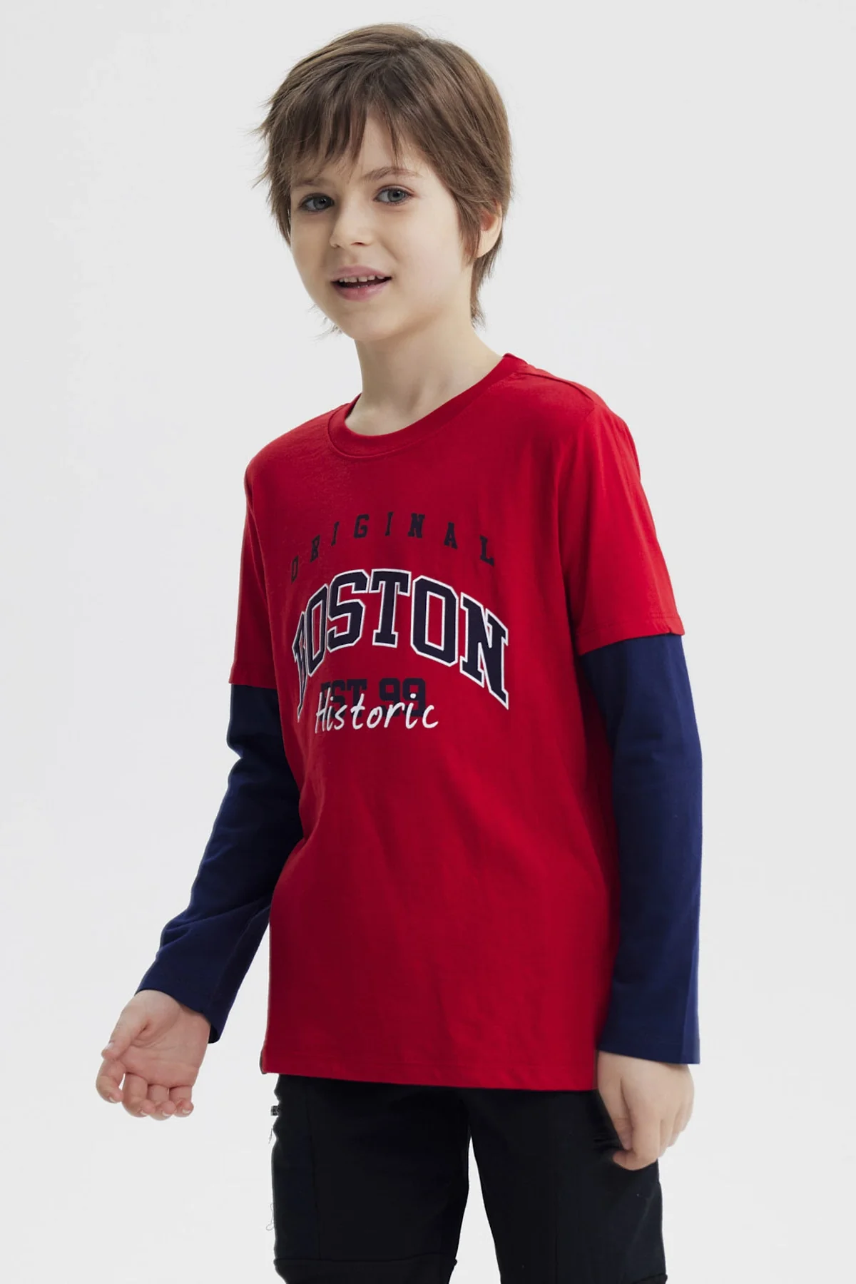 Polera Niño Básica Print Rojo - Image 2