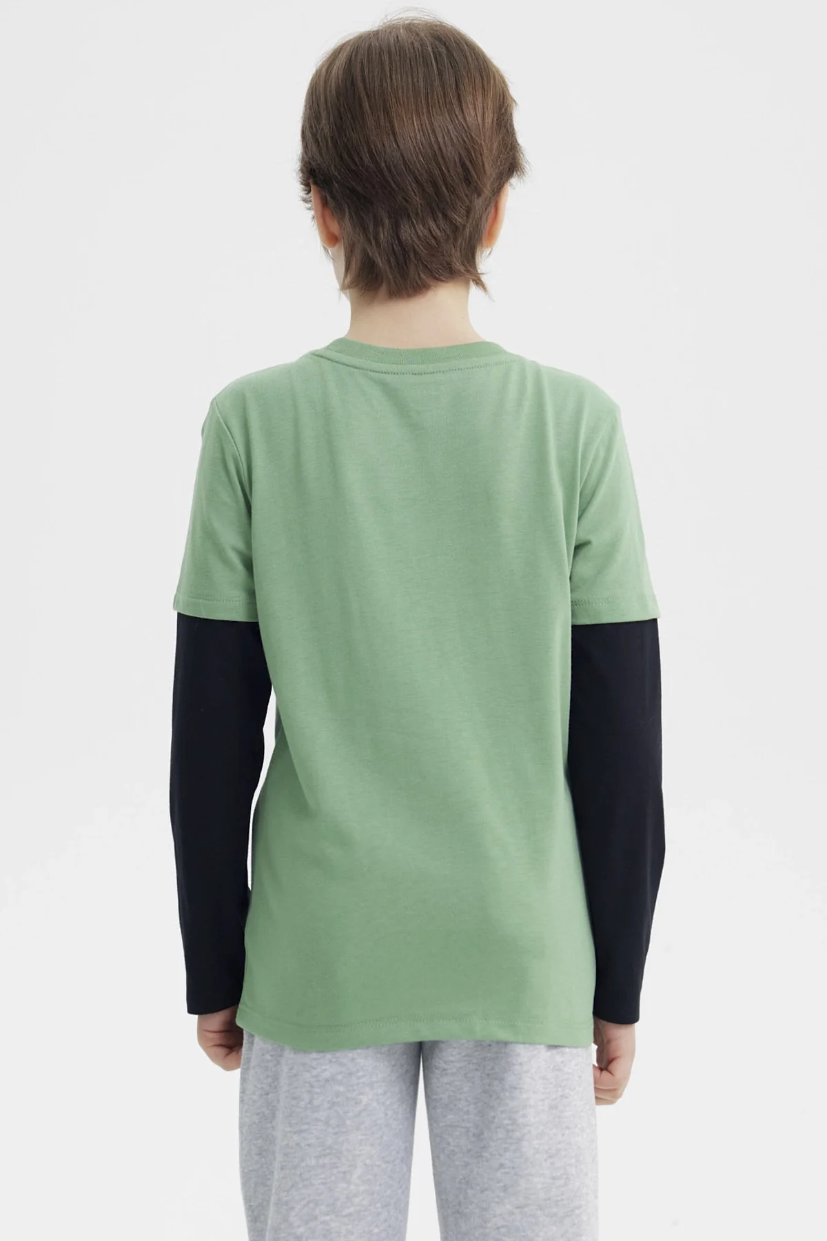 Polera Niño Básica Print Verde Claro - Image 3