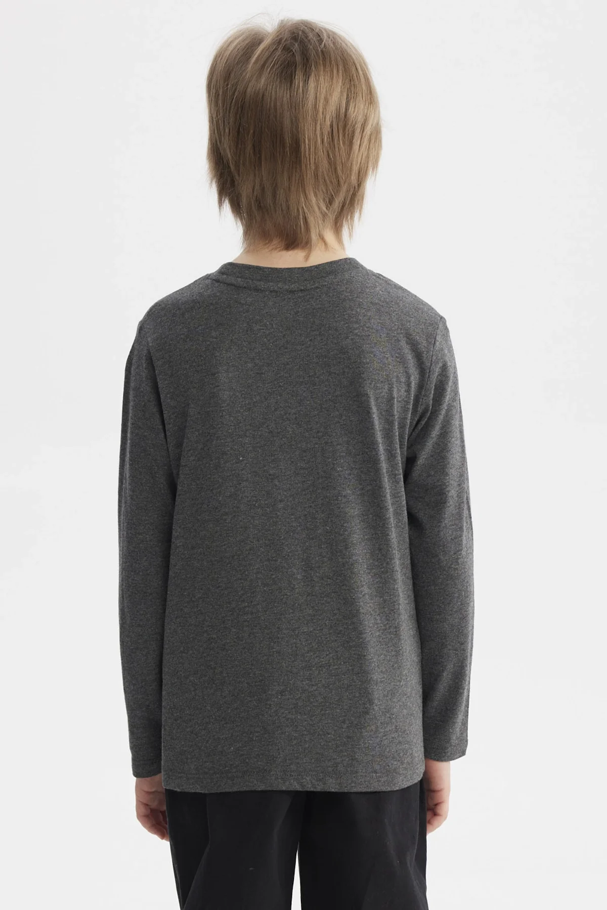 Polera Niño College Con Parches Gris - Image 3