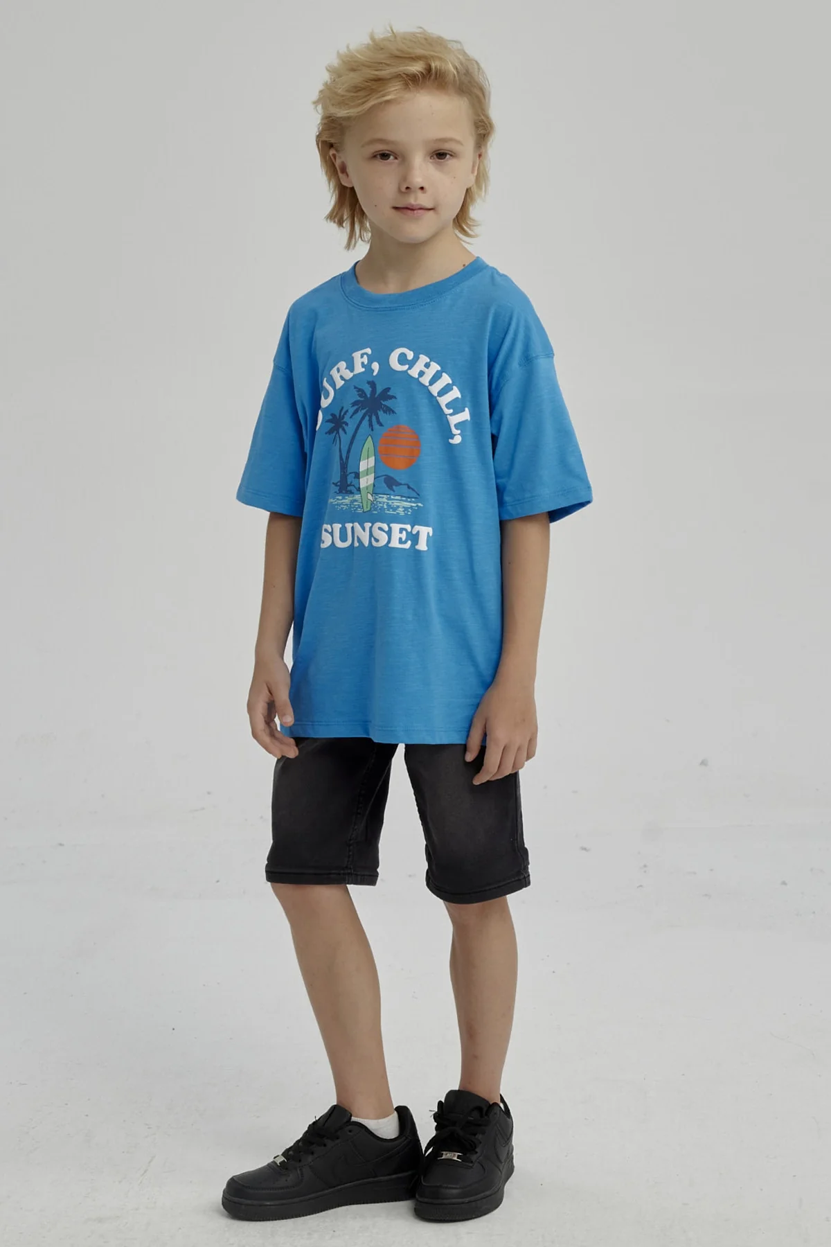 Polera Niño Con Print Azul Claro - Image 4