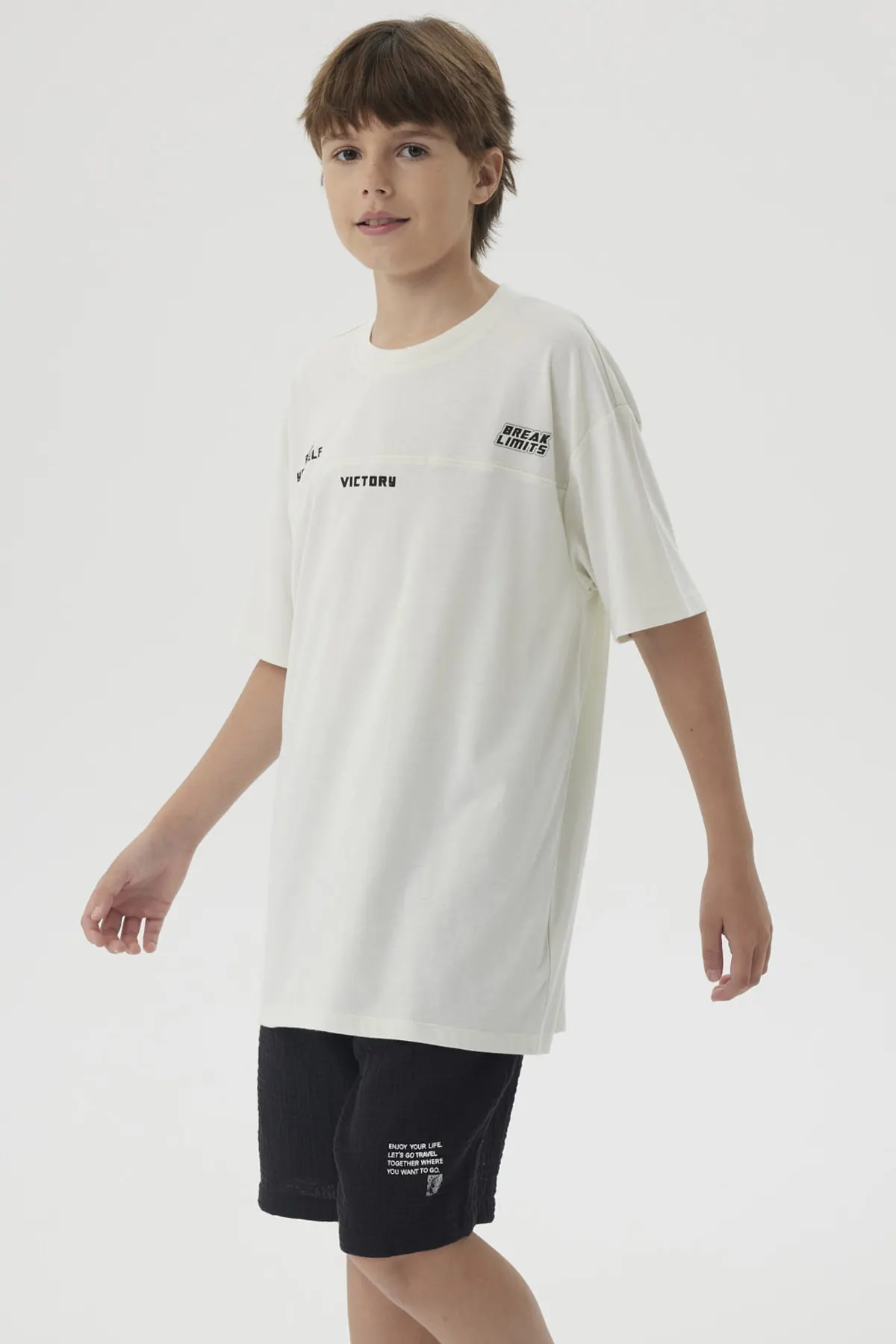 Polera Niño Costura Frontal Crudo - Image 2