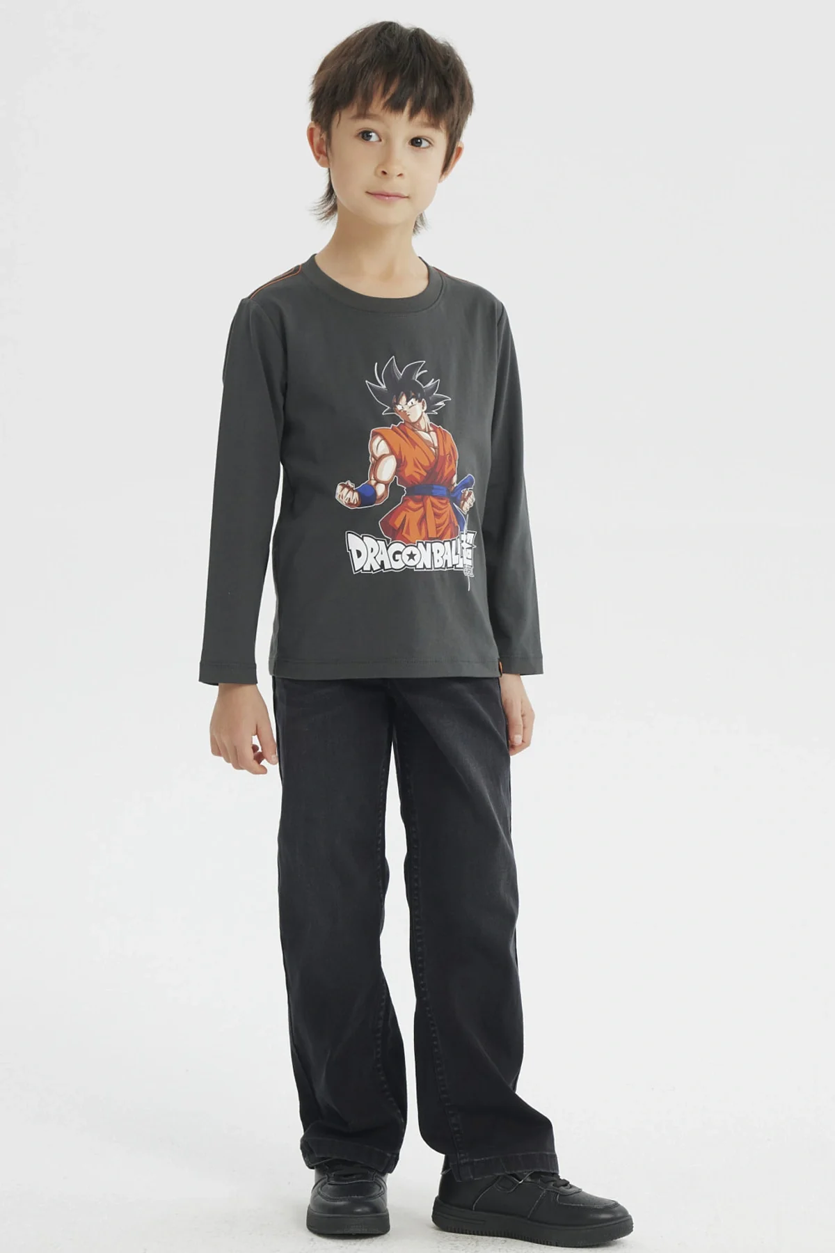 Polera Niño Dragon Ball Gris Melange - Image 4