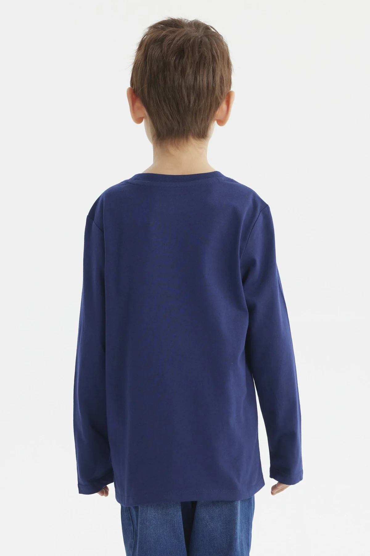 Polera Niño Fosforecente Azul Oscuro - Image 3
