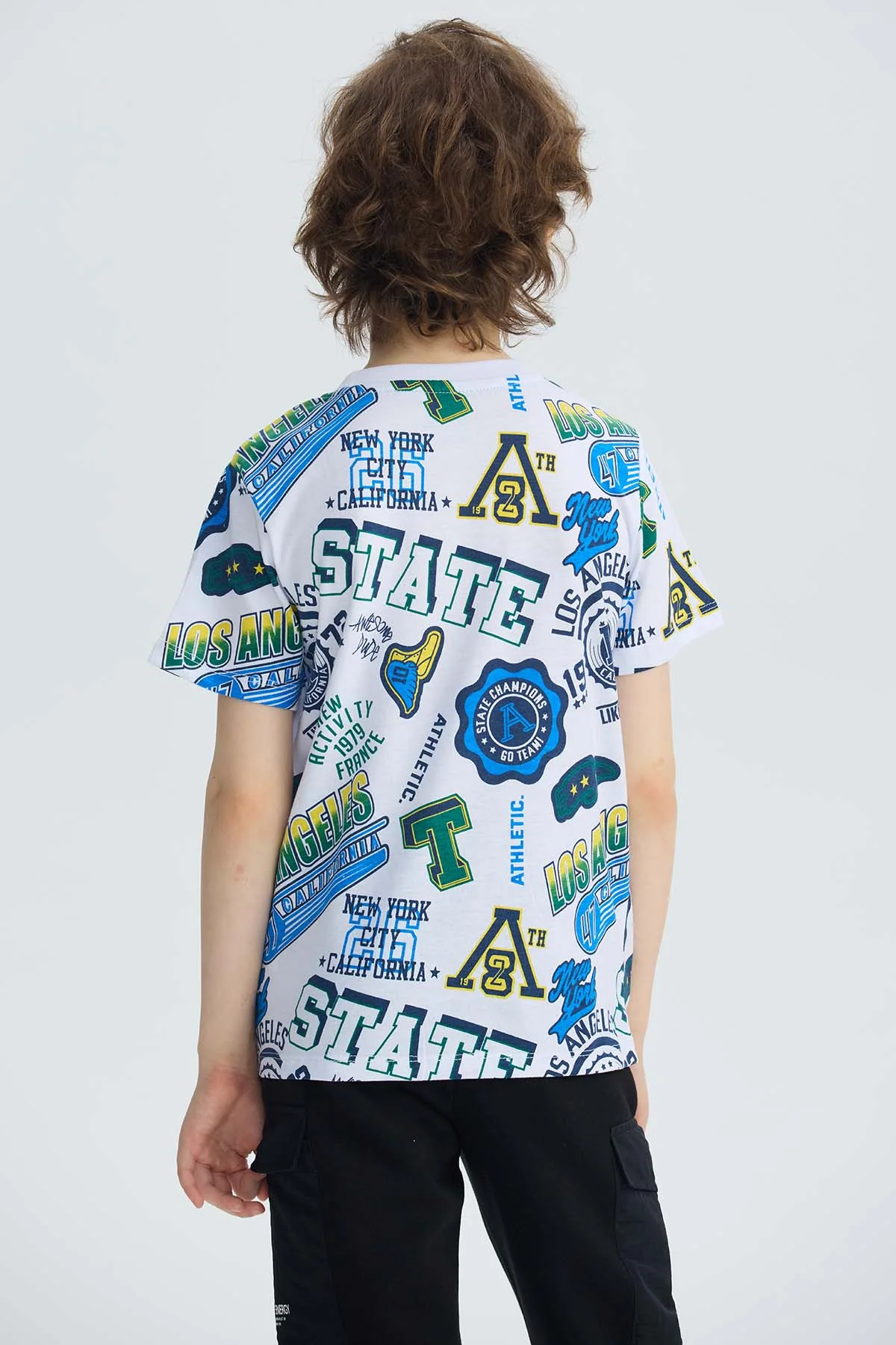 Polera Niño Full Print Blanco - Image 2