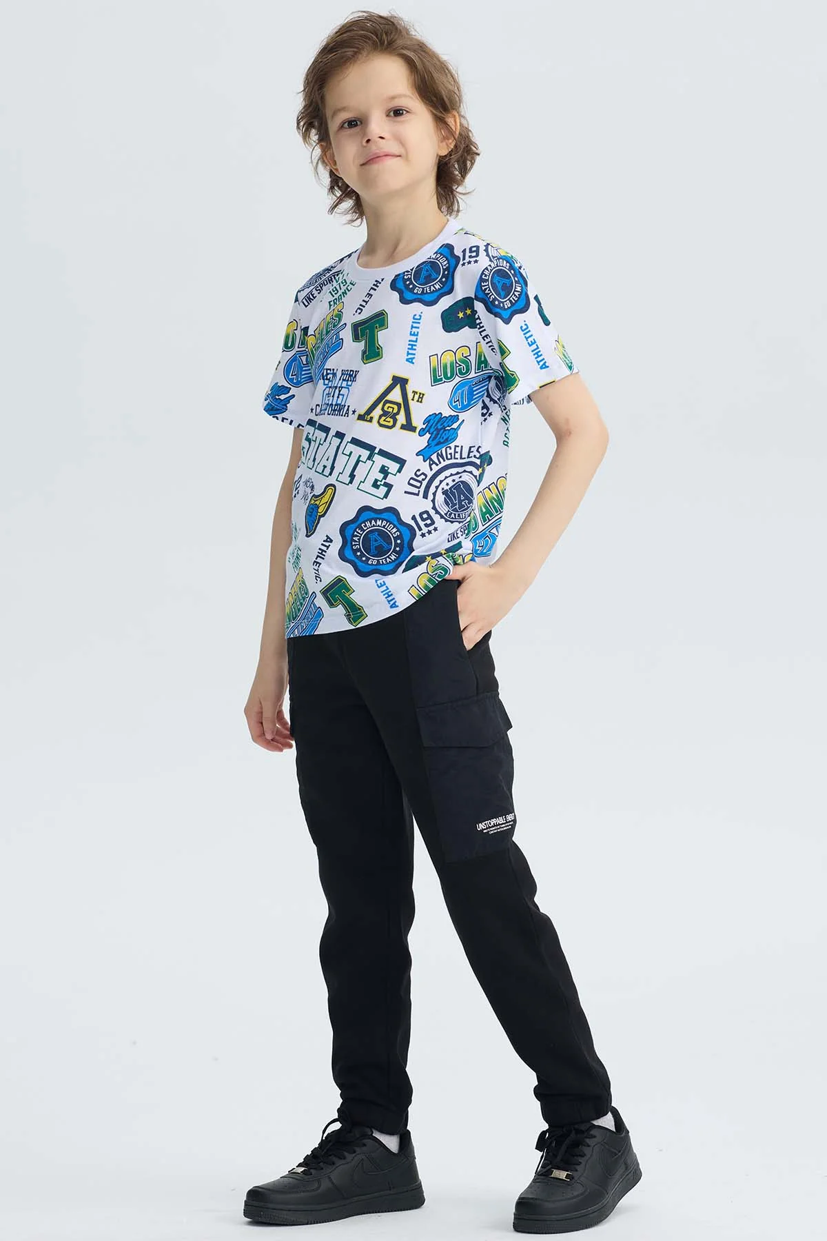 Polera Niño Full Print Blanco - Image 4