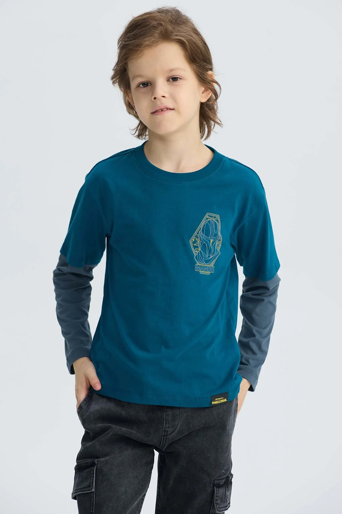 Polera Niño Mandalorian Petróleo - Image 3