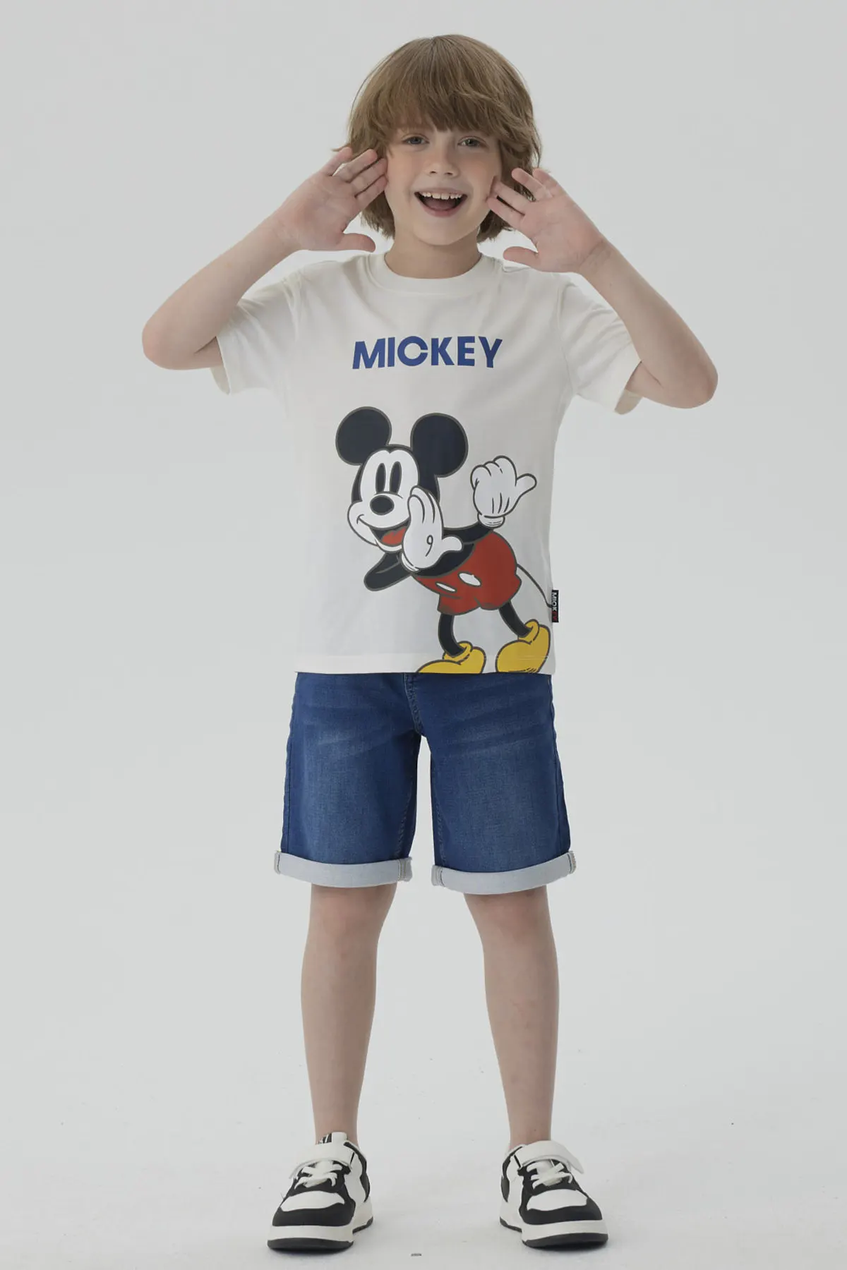 Polera Niño Mickey Y Sus Amigos Crema - Image 3