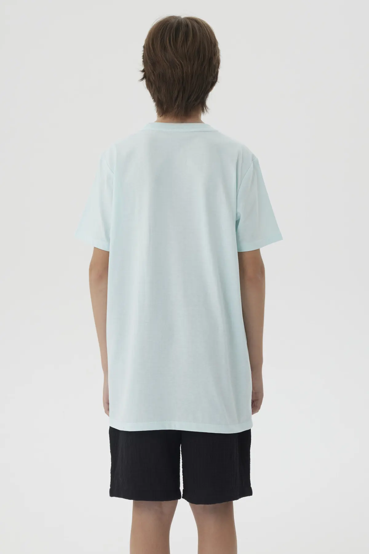 Polera Niño Mini Print Posicional Aqua - Image 3