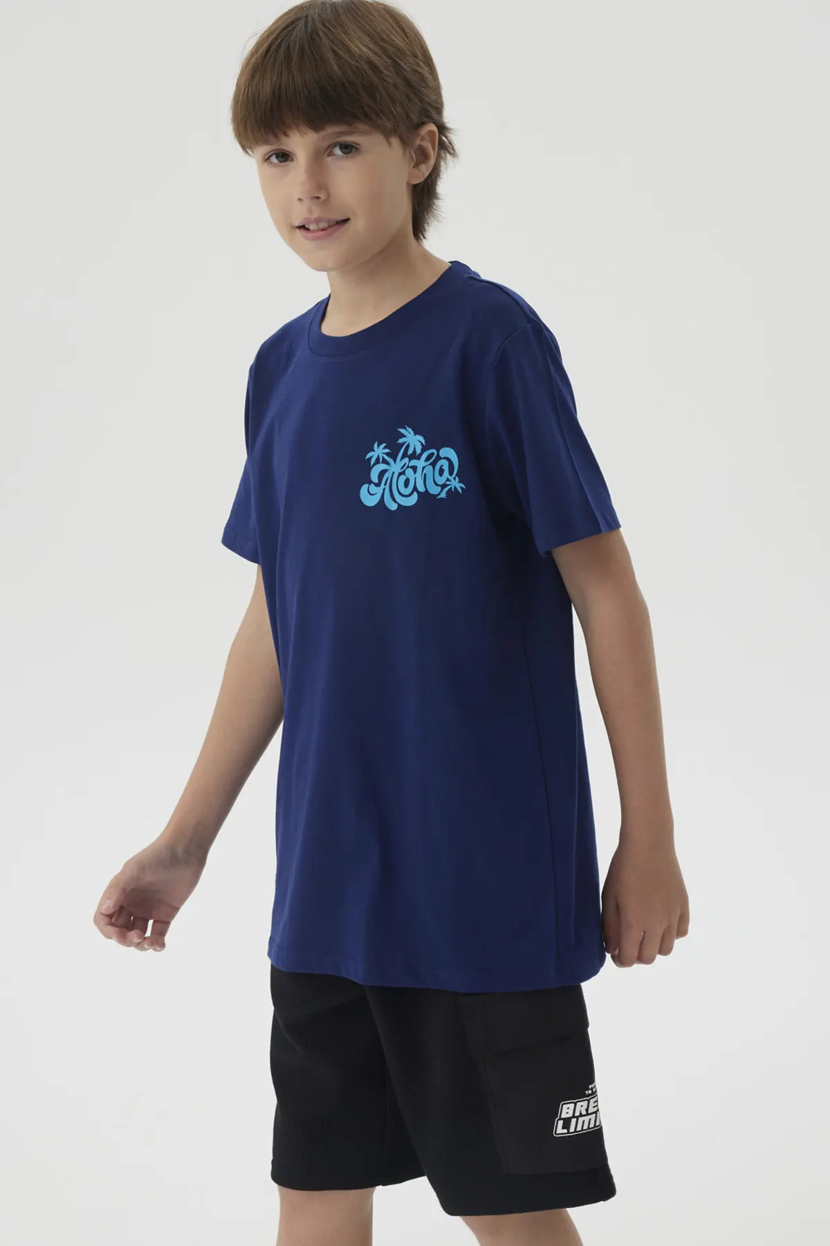 Polera Niño Mini Print Posicional Azul Oscuro - Image 2