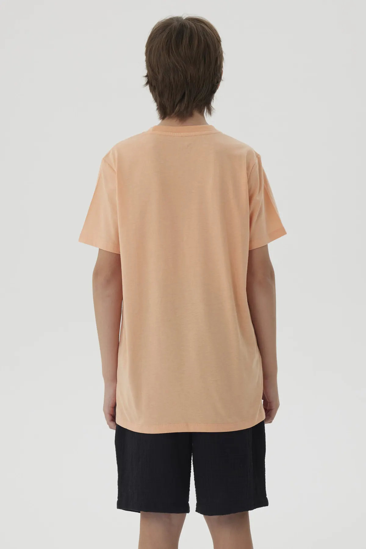 Polera Niño Mini Print Posicional Coral - Image 3