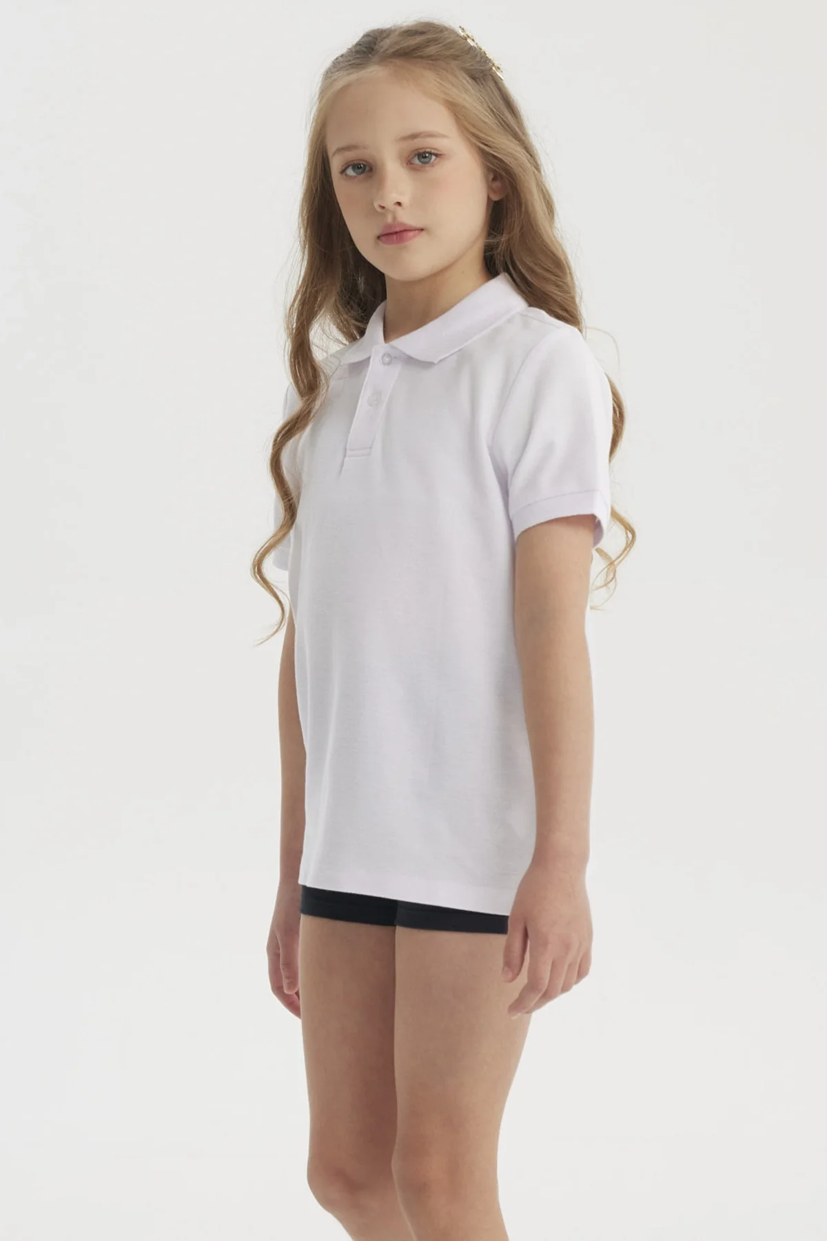 Polera Unisex Piqué Blanco - Image 2