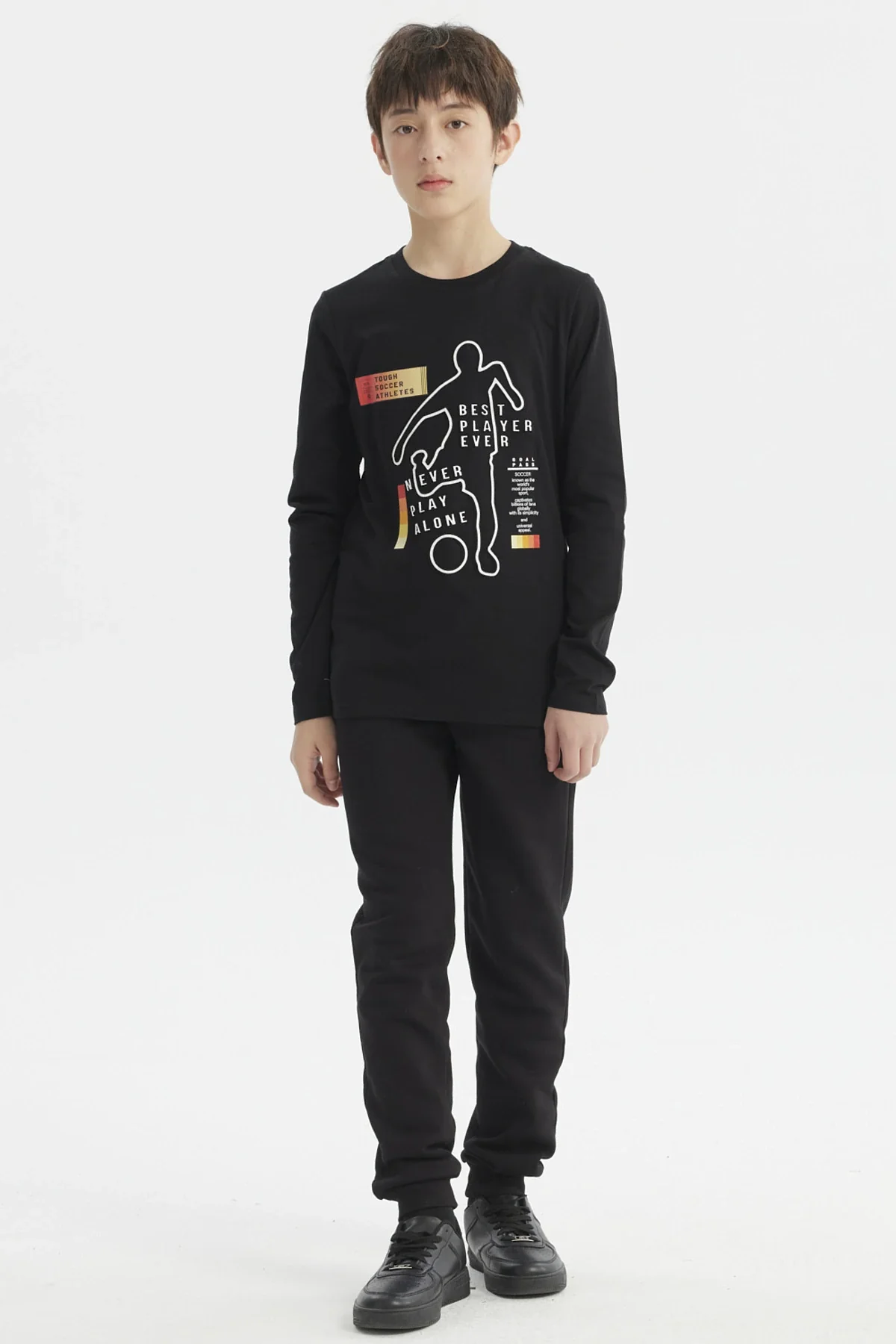 Polera Niño Print 3D Negro - Image 4