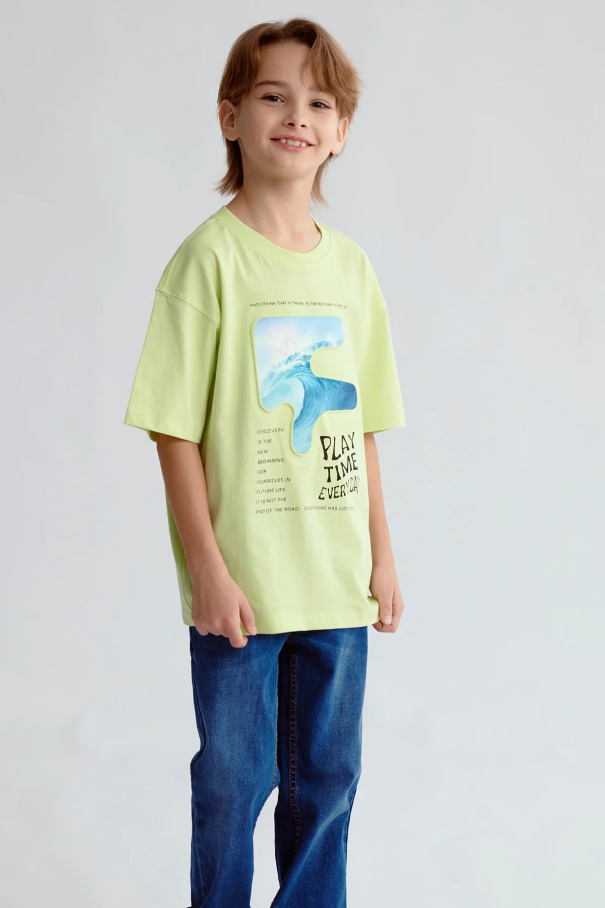 Polera Niño Print 3D Verde - Image 2