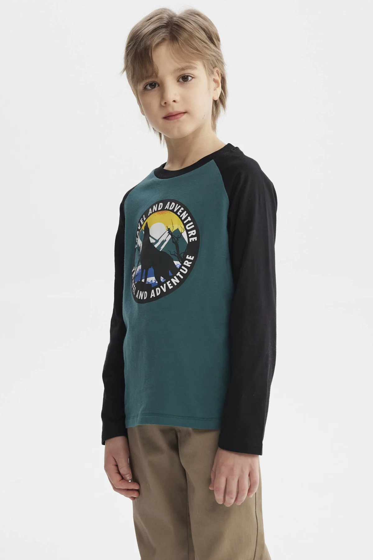 Polera Niño Print Adventure Verde Oscuro - Image 2