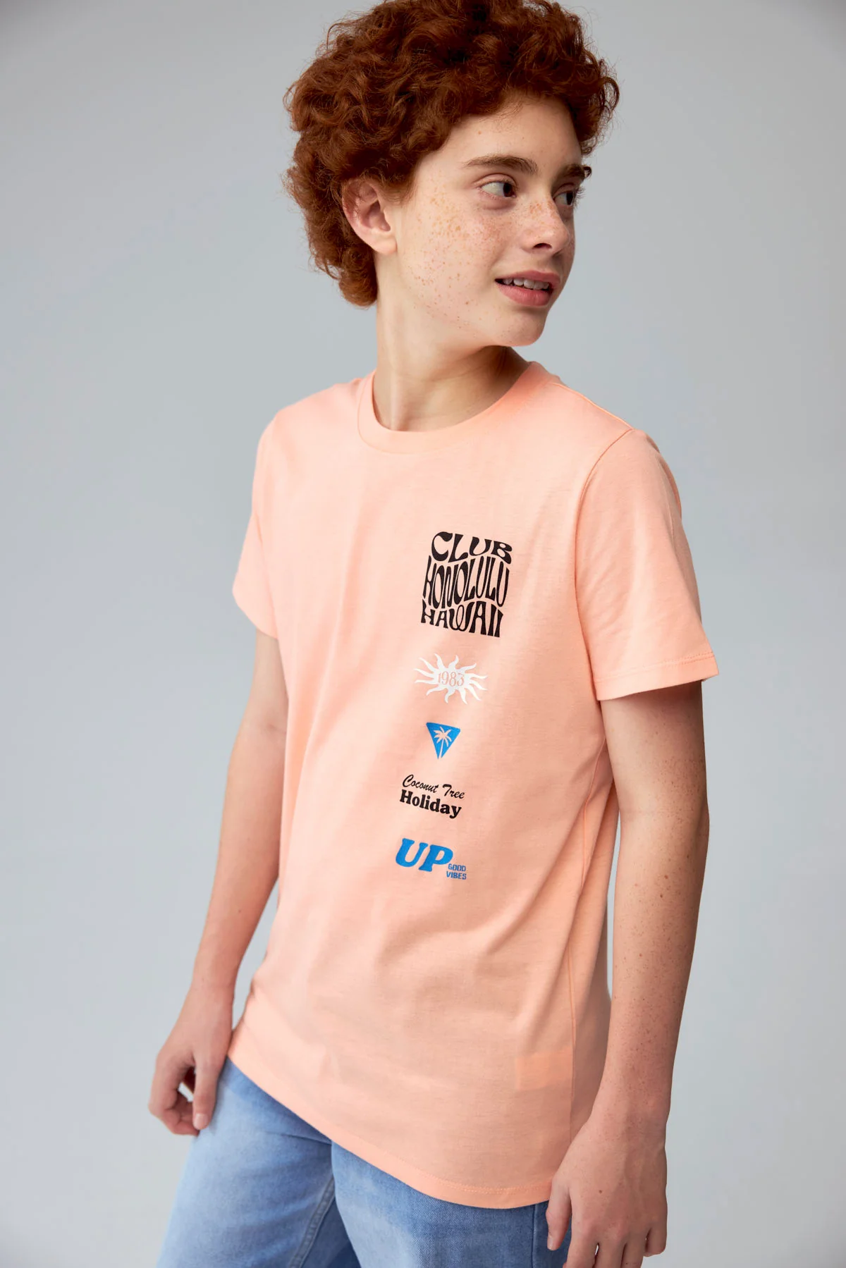 Polera Niño Print Coral - Image 3