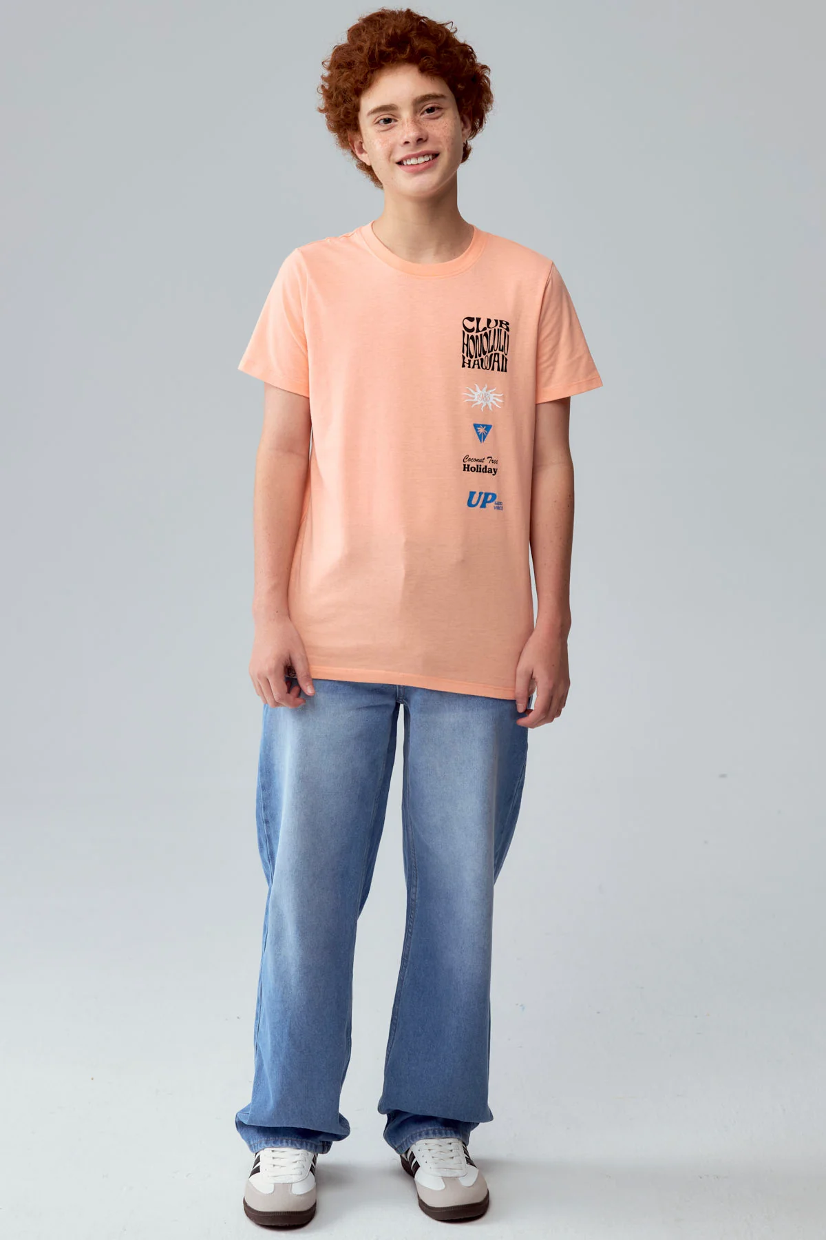 Polera Niño Print Coral - Image 4