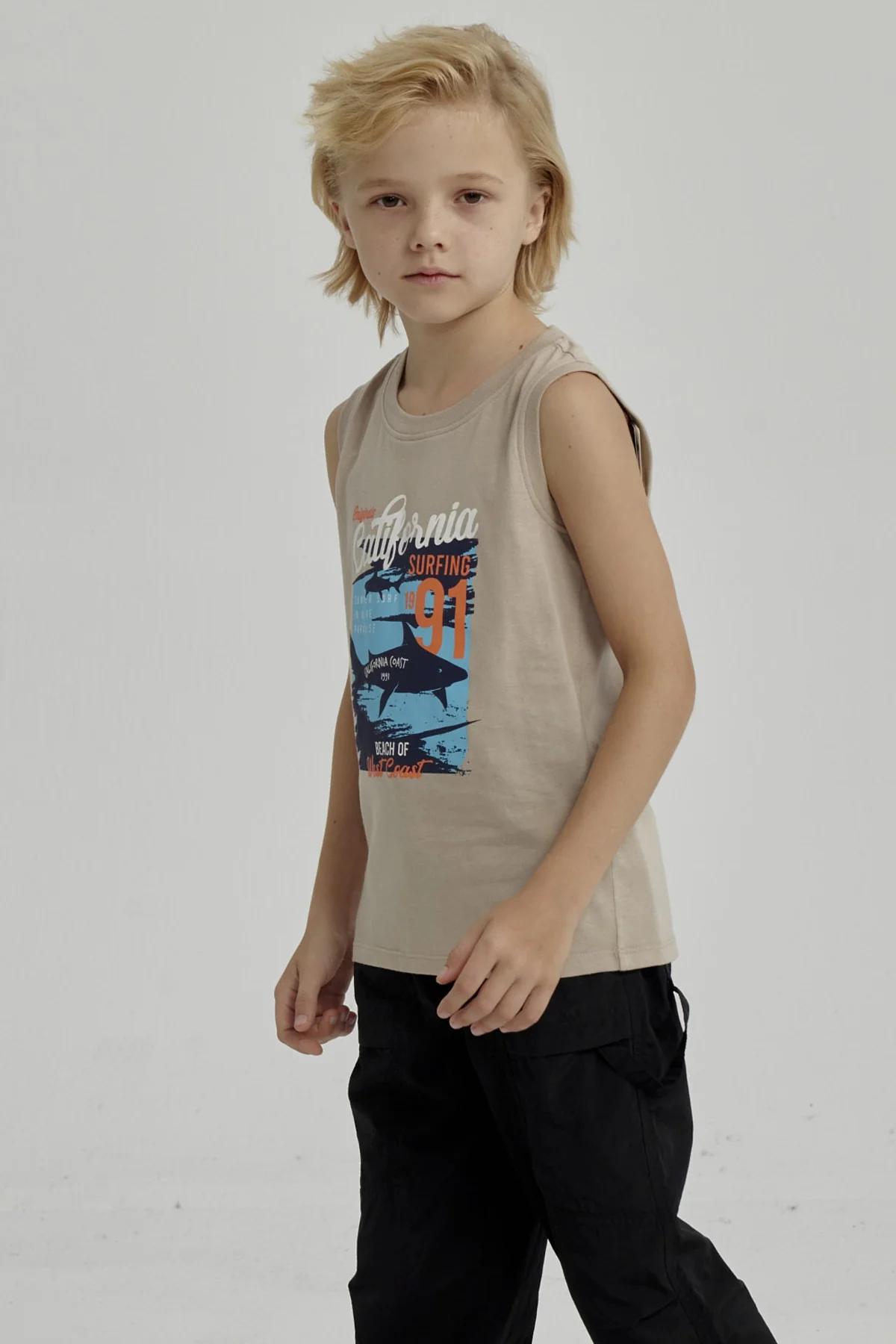 Polera Niño Print Kaki - Image 2