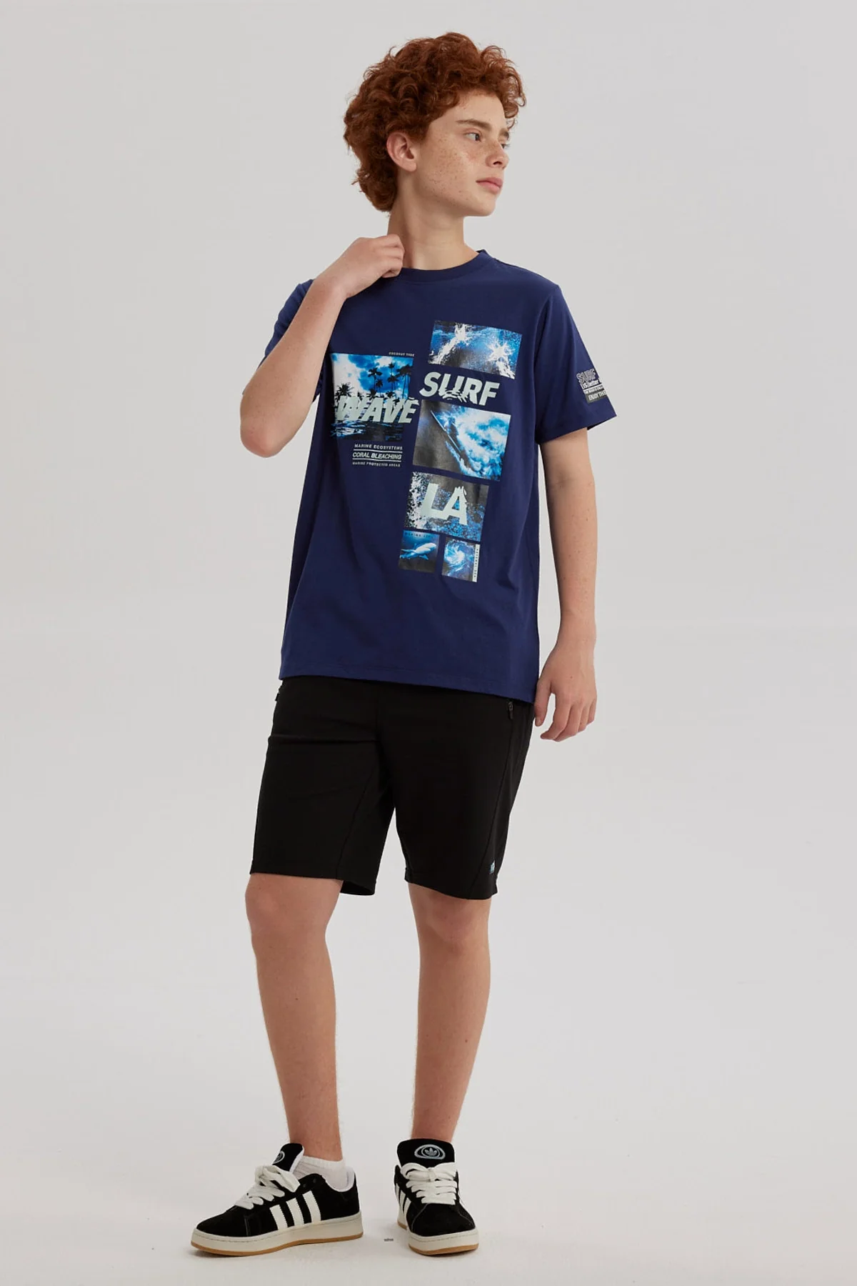 Polera Niño Print Posicional Azul Oscuro - Image 4