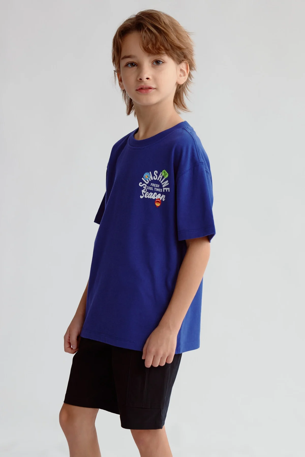 Polera Niño Print Posicional Azul Oscuro - Image 3