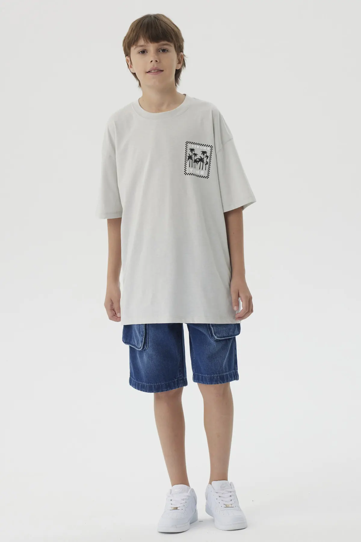 Polera Niño Print Posicional Gris - Image 4