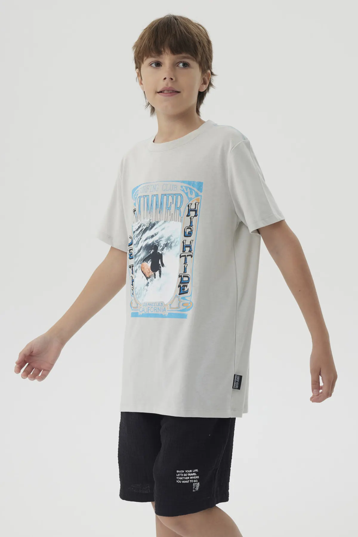 Polera Niño Print Posicional Gris - Image 2