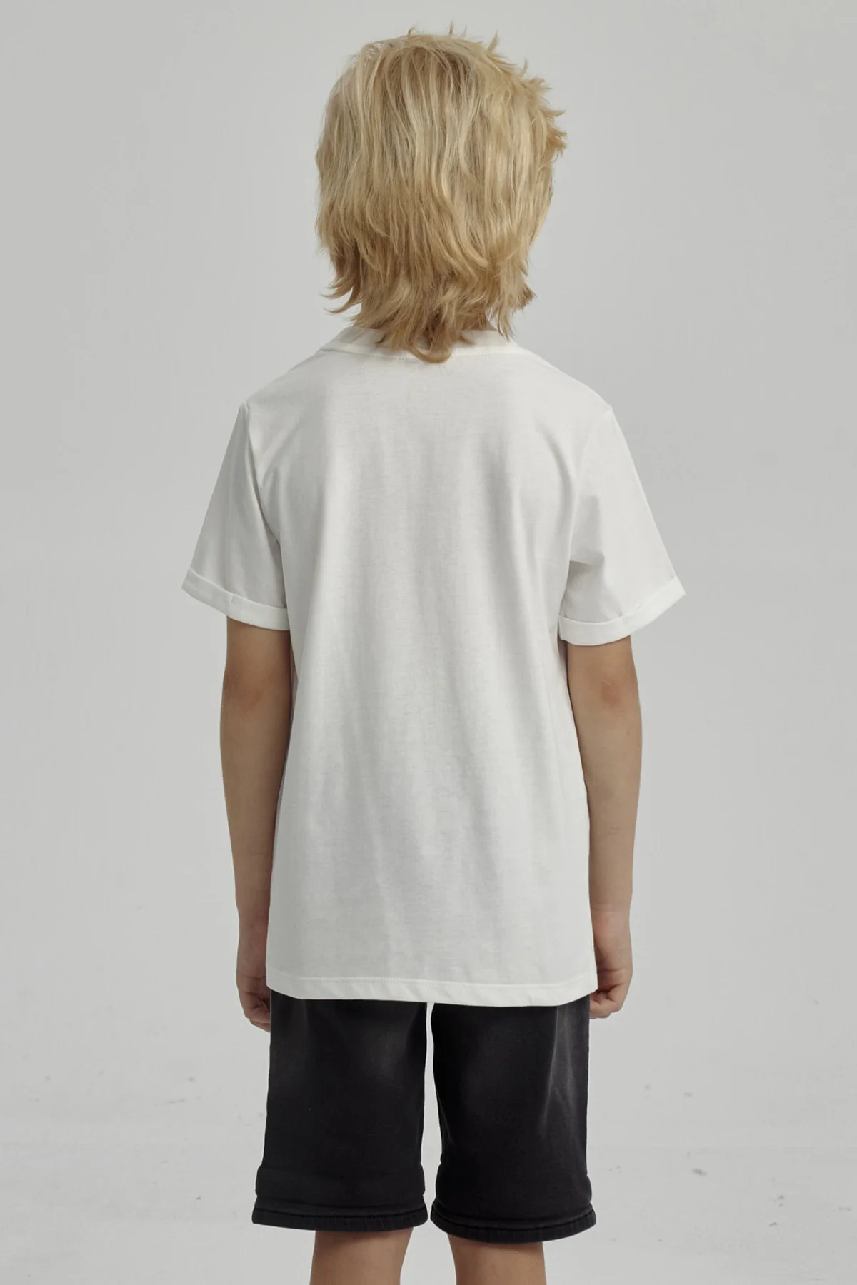 Polera Niño Puff Print Delantero Crudo - Image 3