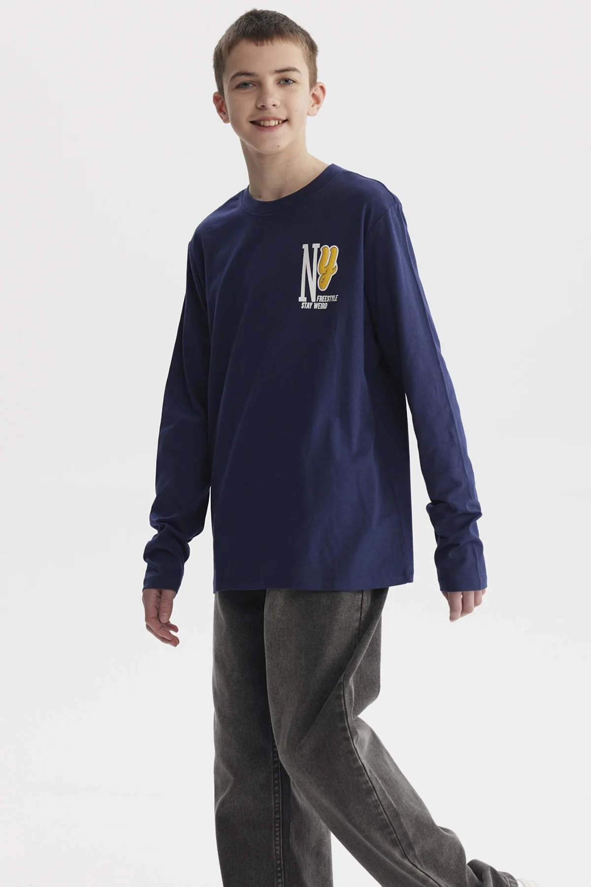 Polera Niño Slim Azul Oscuro - Image 2